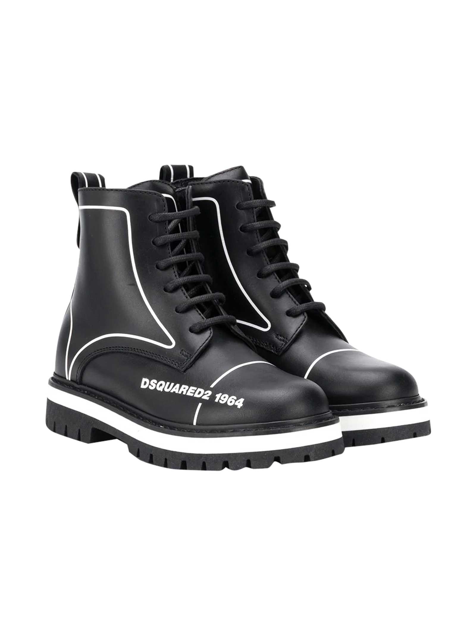 Dsquared2 Black Combat Boots