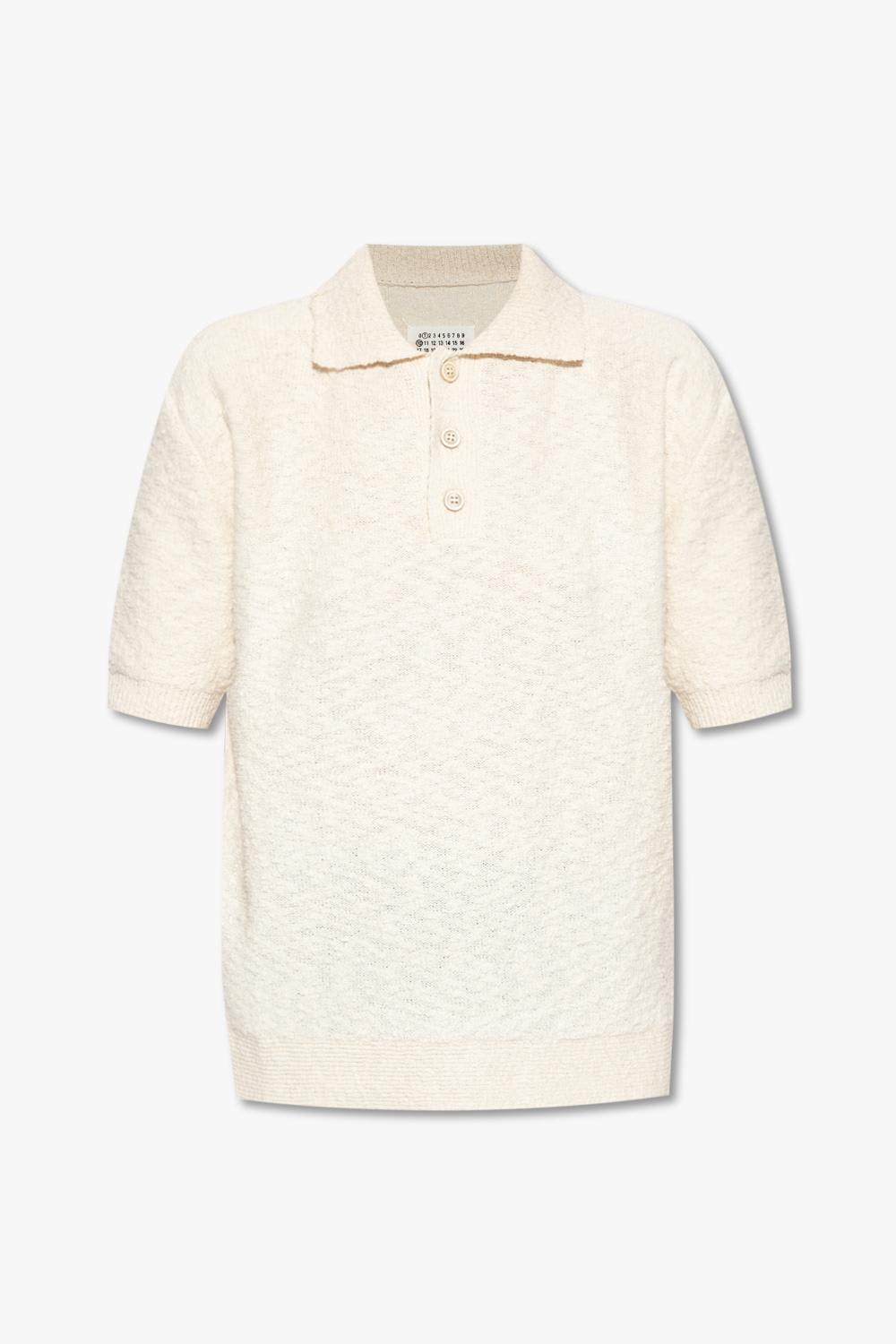 Shop Maison Margiela Polo Sweater In Natural