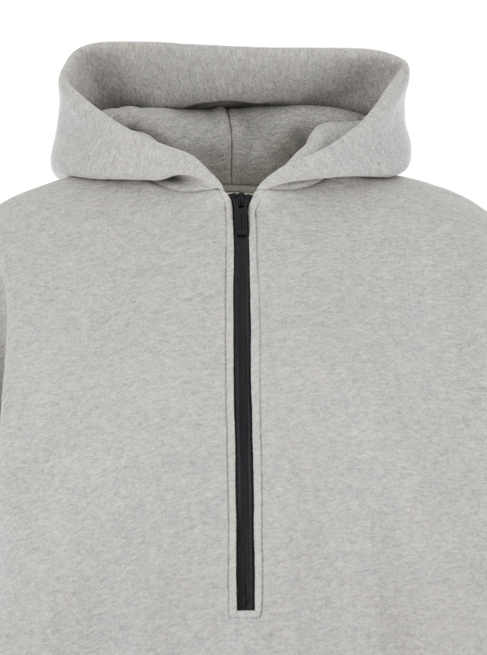 Fear Of God Grey Sweatshirt With Hood And Dropped Shoulders In Cotton Blend Man In Gray