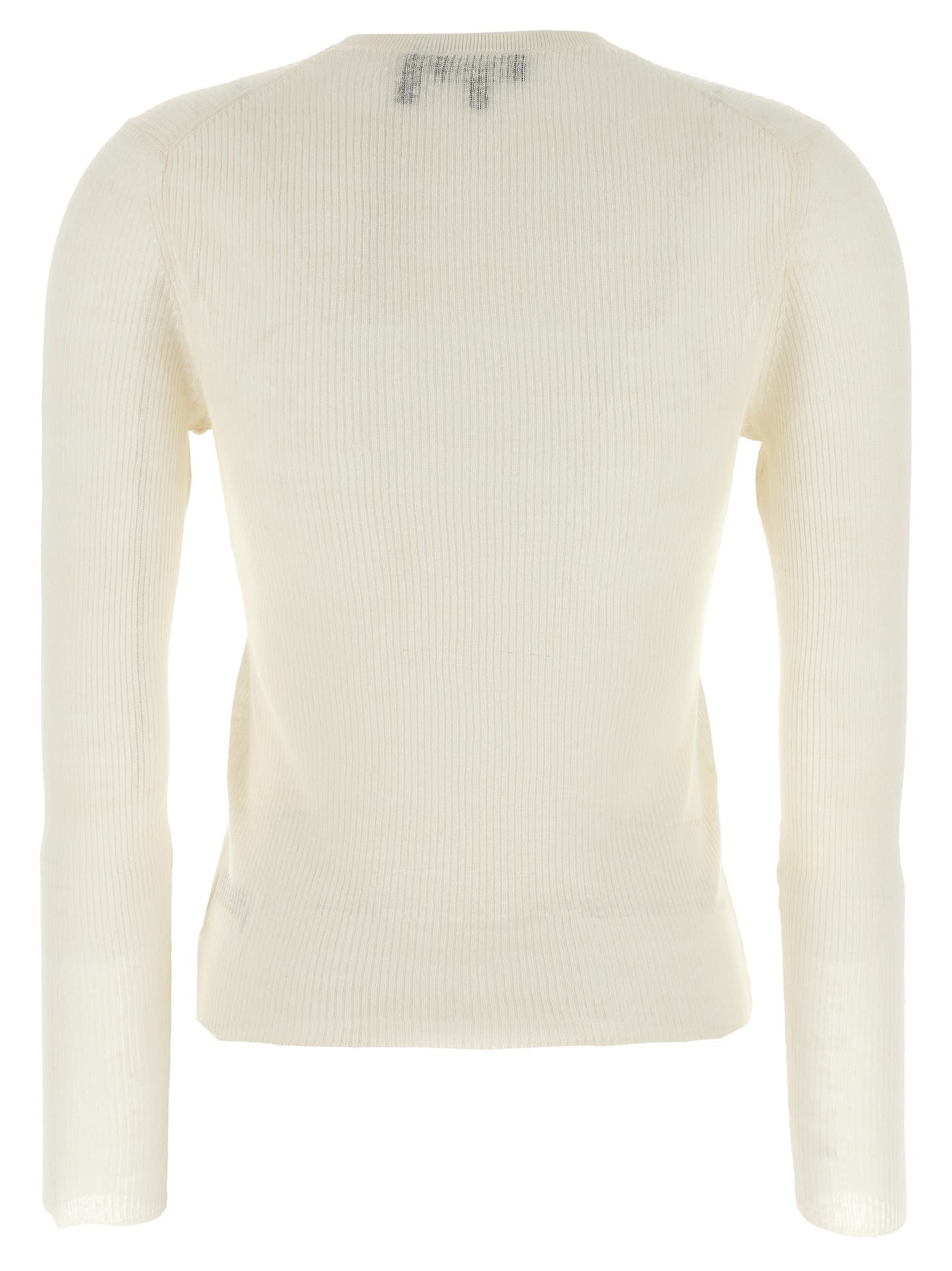 Theory Viscose Linen Sweater In Neutral