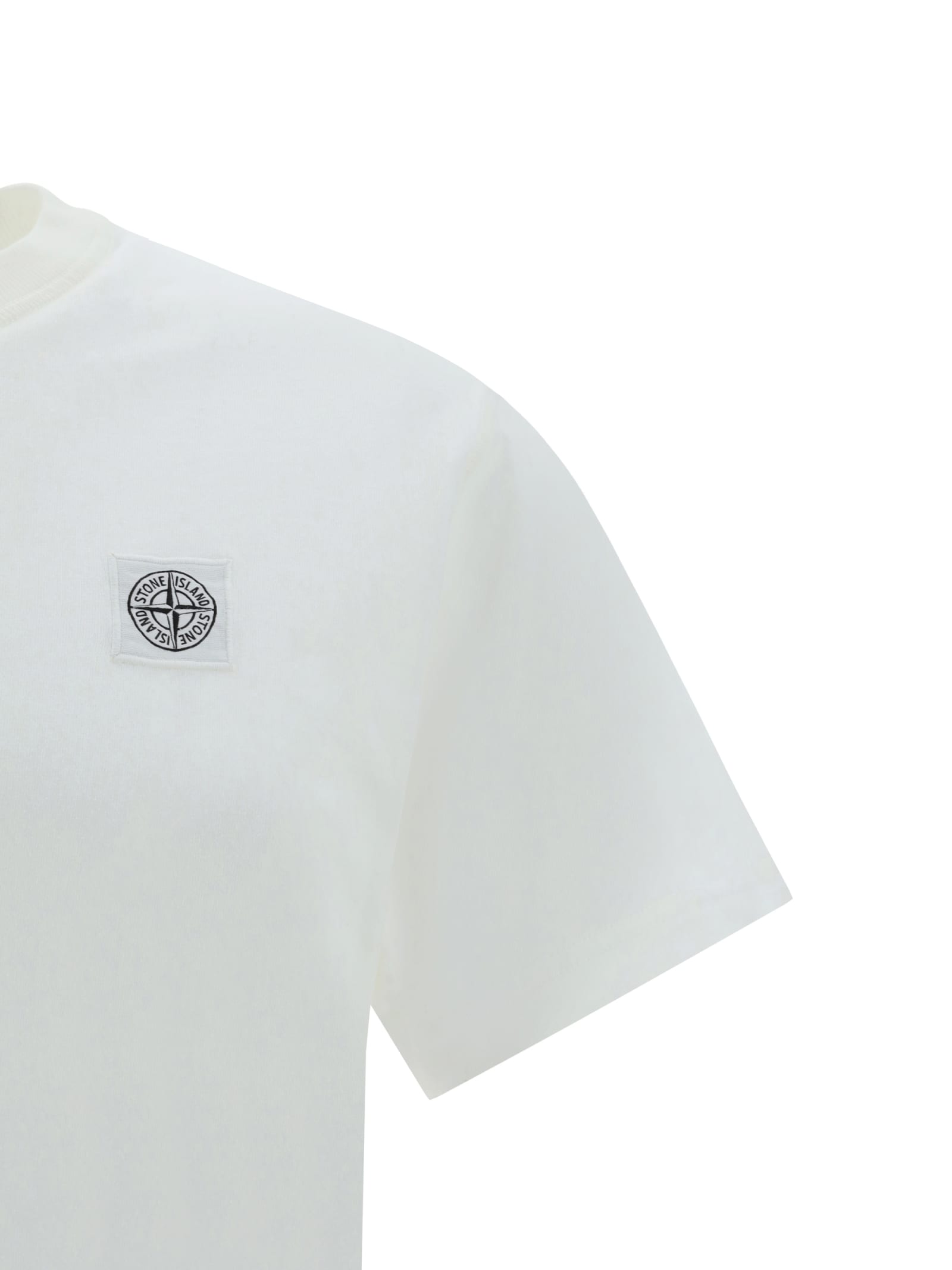 Shop Stone Island Chest Logo Regular T-shirt In White