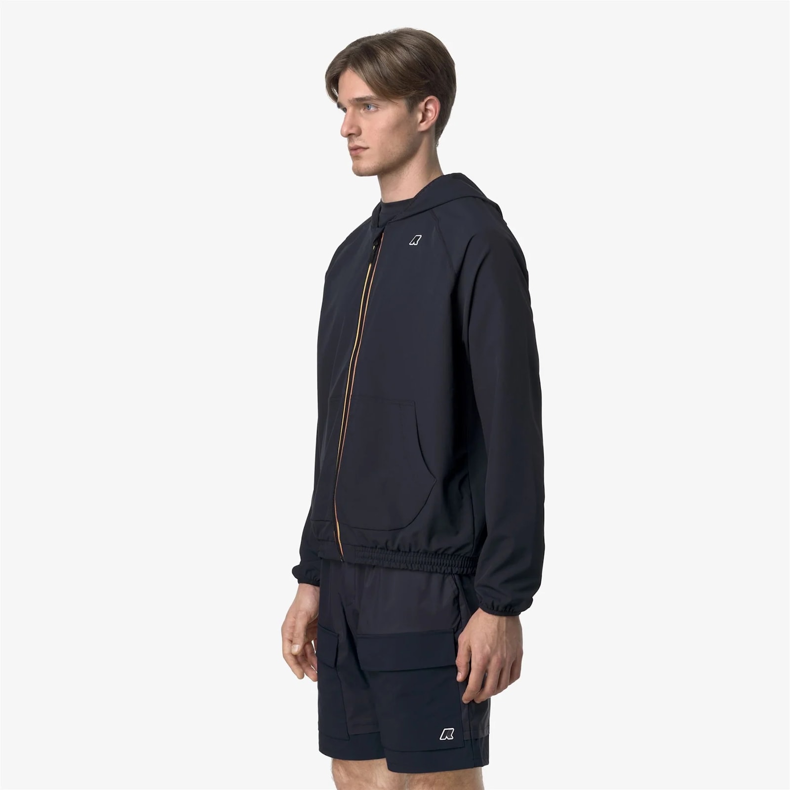 K-way Hooded Casual Jacket In Blue