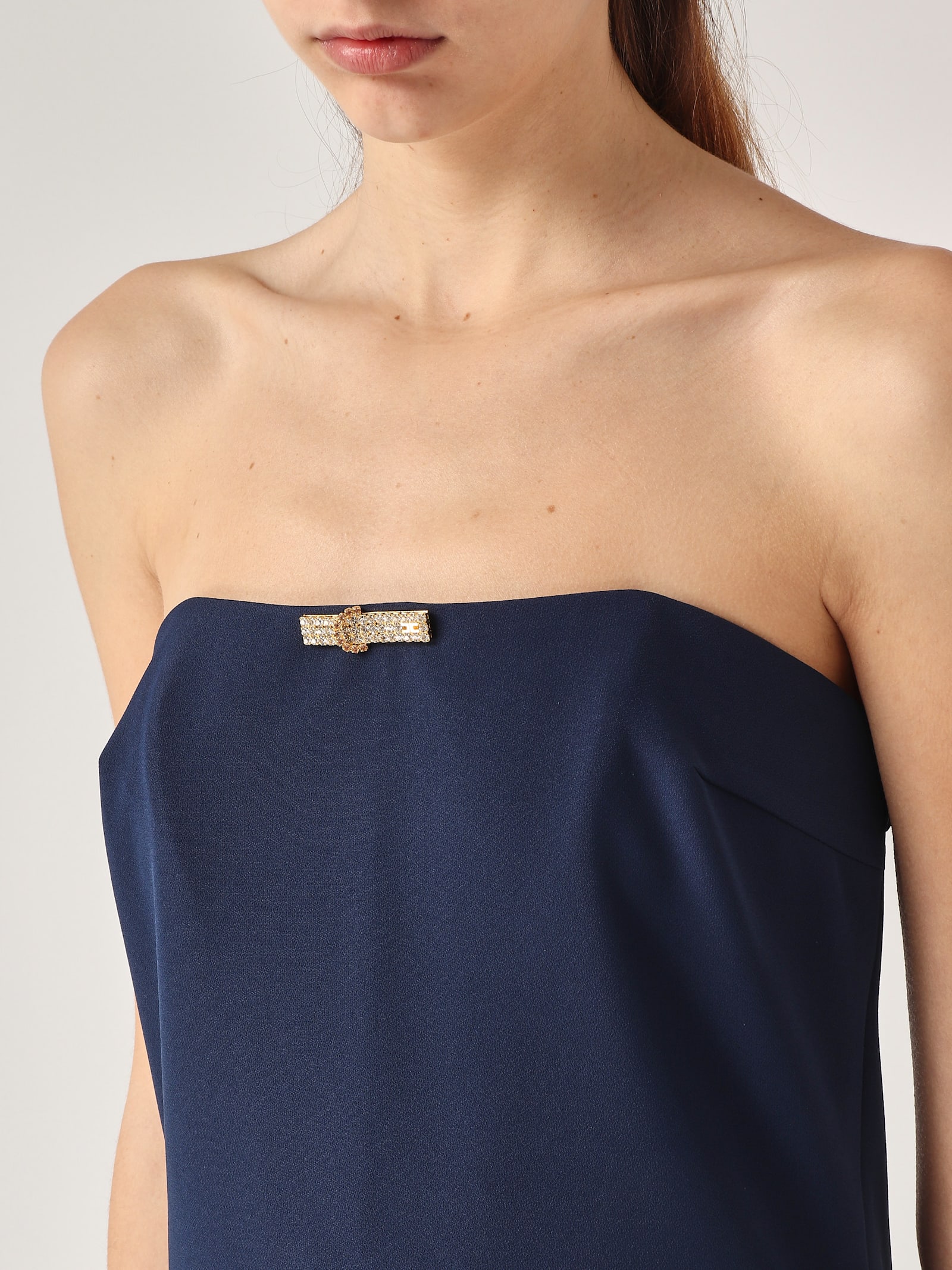 Elisabetta Franchi Red Carpet Dress In Sea