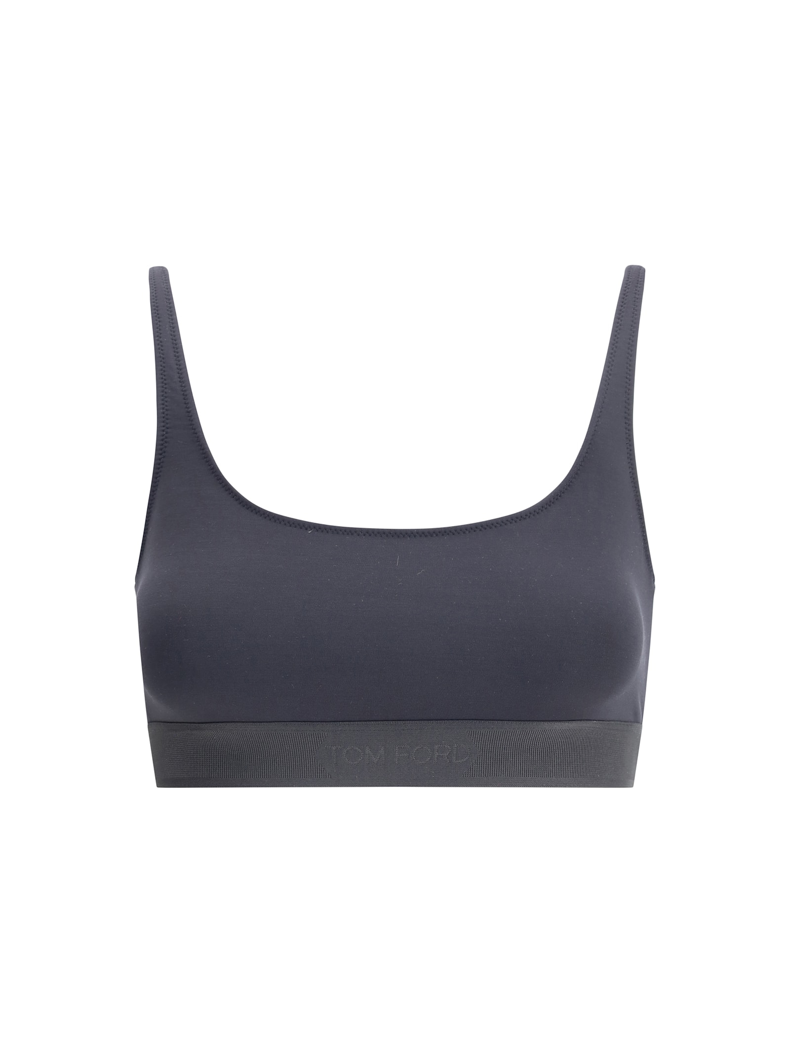 Tom Ford Modal Bralette Top With Jacquard Logo In Black