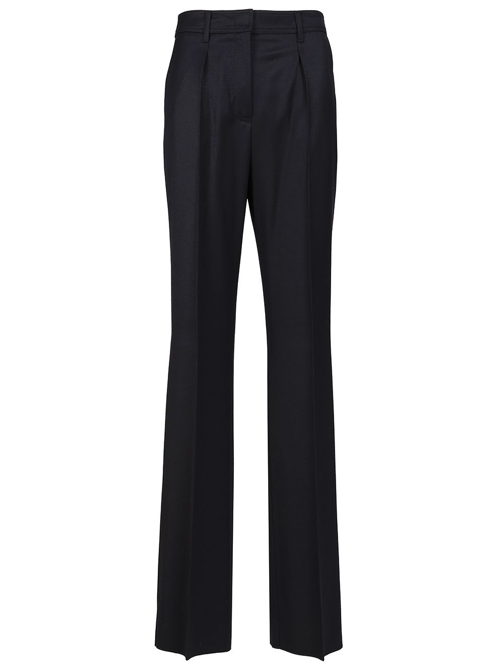Max Mara Cannes Wide Leg Wool Gabardine Trousers