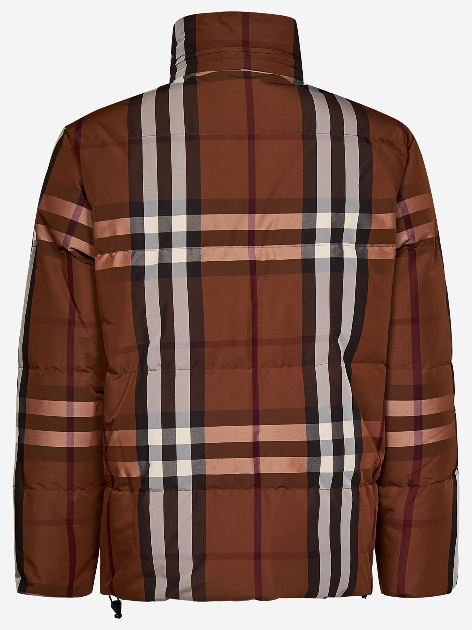 Shop Burberry Down Jacket In Multicolour