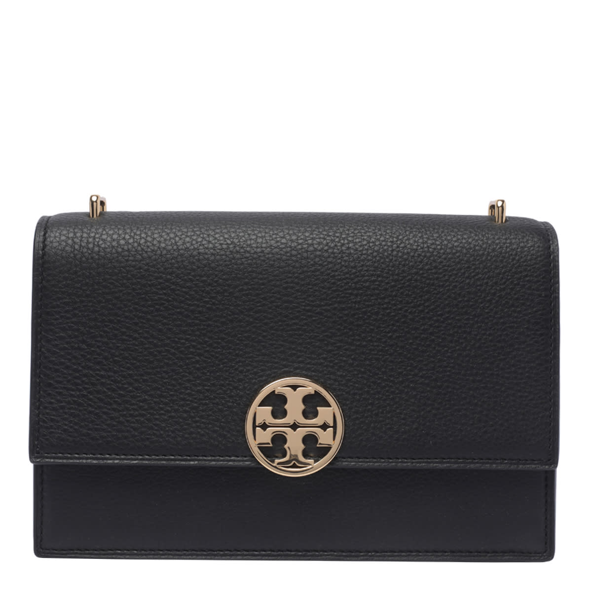 Shop Tory Burch Miller Shoulder Bag In Black