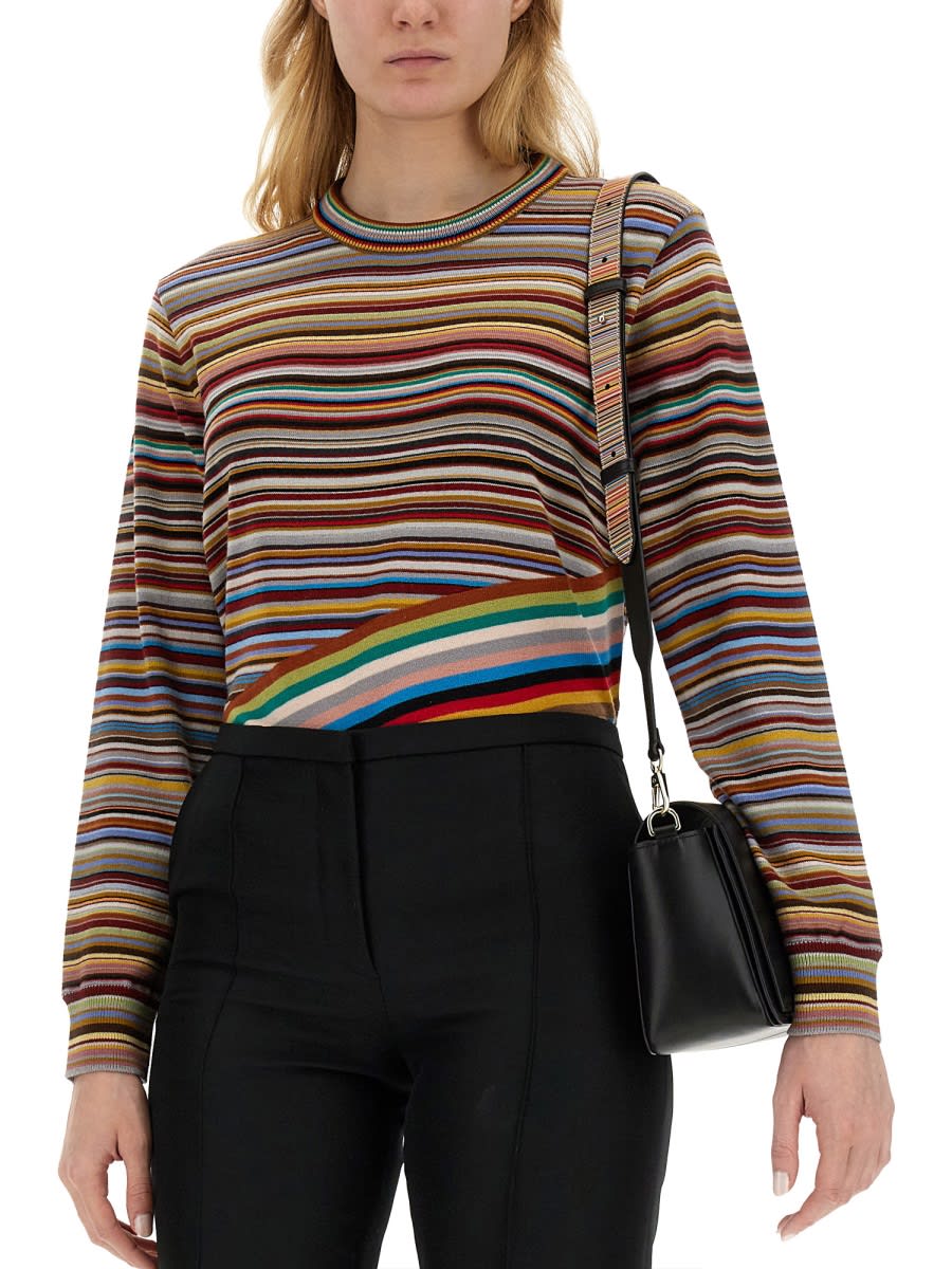 Shop Paul Smith Signature Stripe Jersey In Multicolour