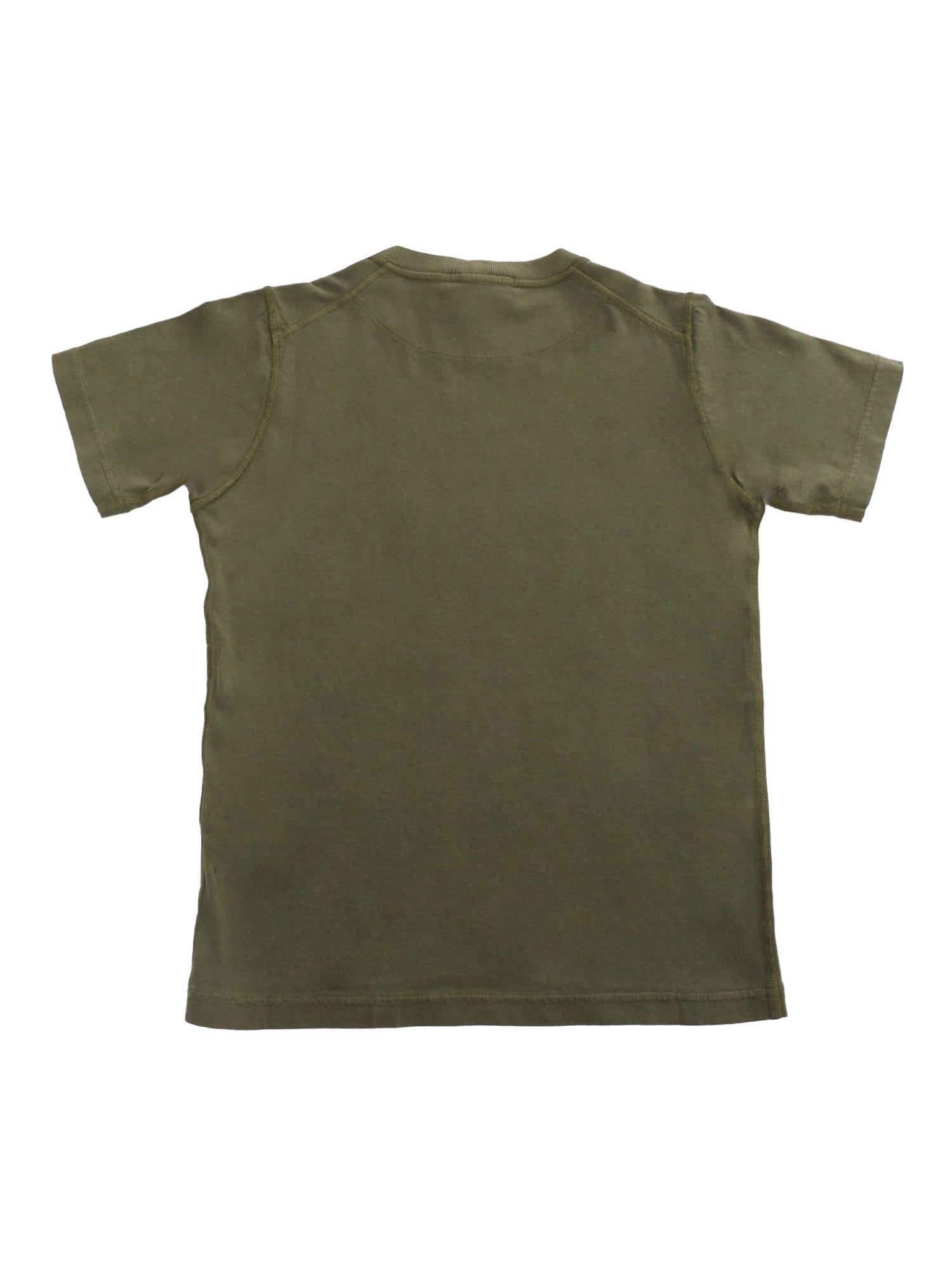 Shop Stone Island Junior Military Green T-shirt