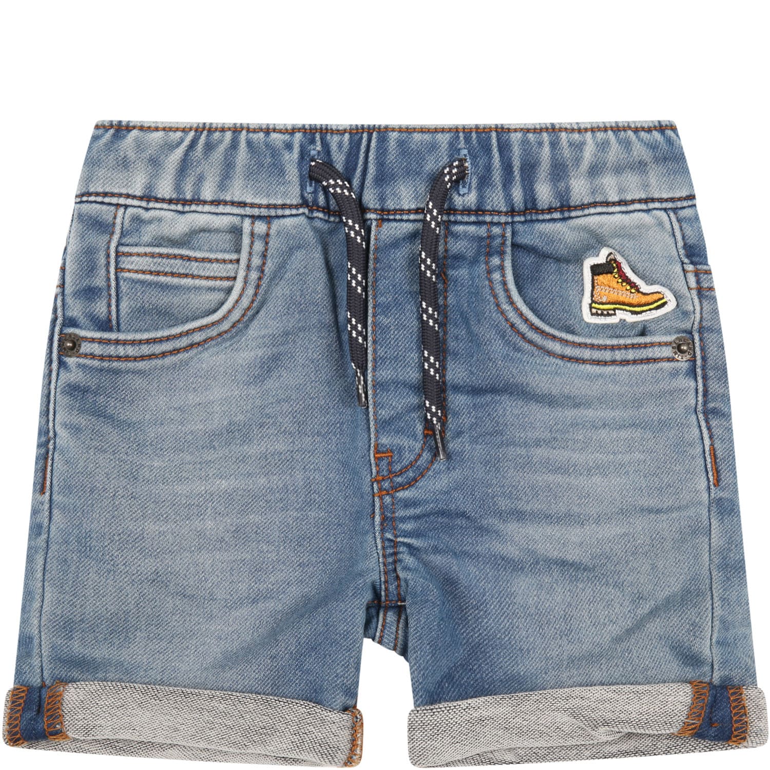 Timberland Light-blue Short For Boy With Shoe