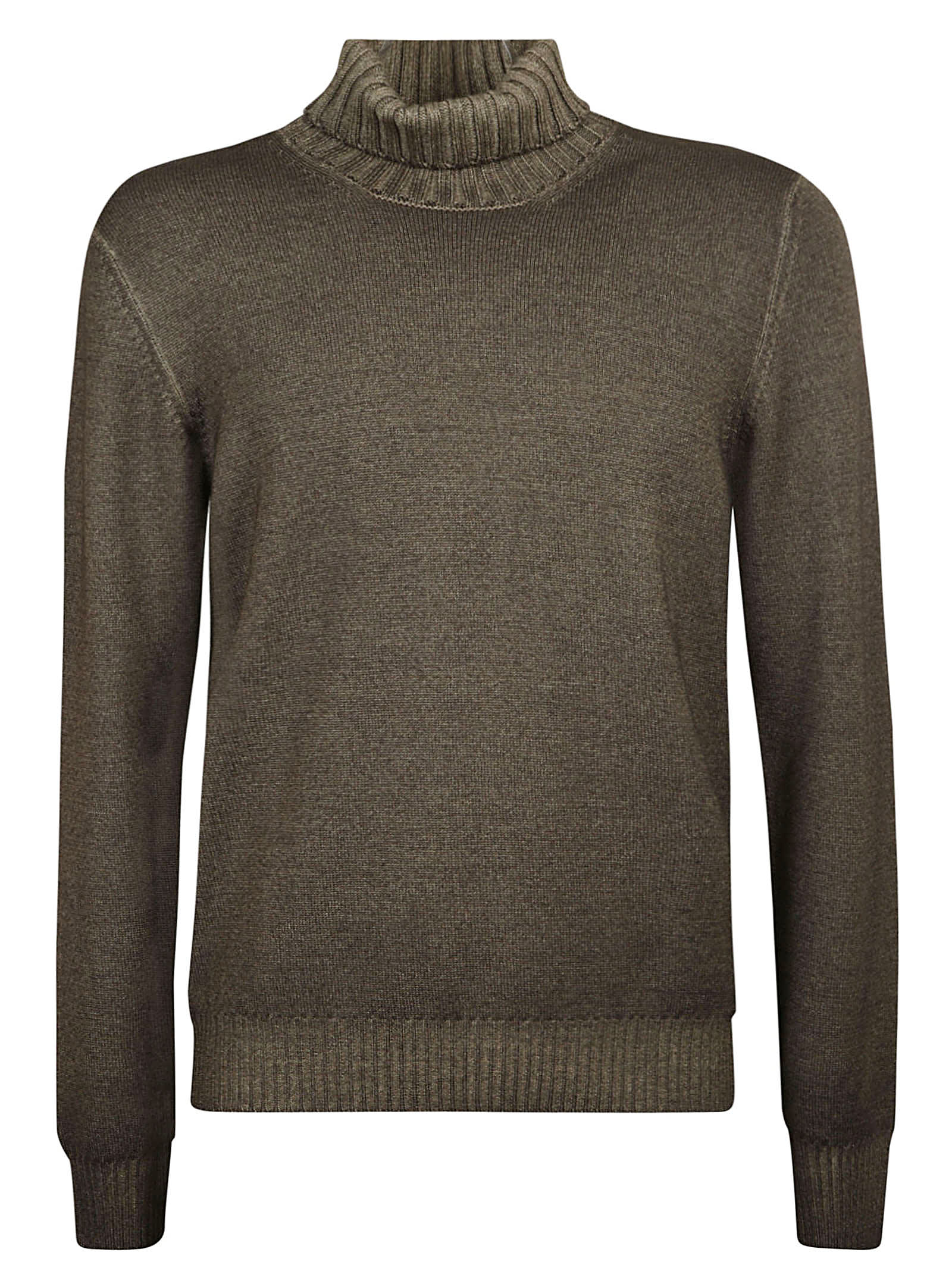 Tagliatore Turtleneck Plain Ribbed Sweater