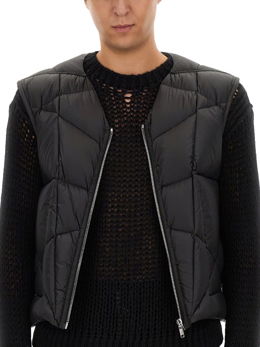 Shop Rick Owens Down Vest In Black