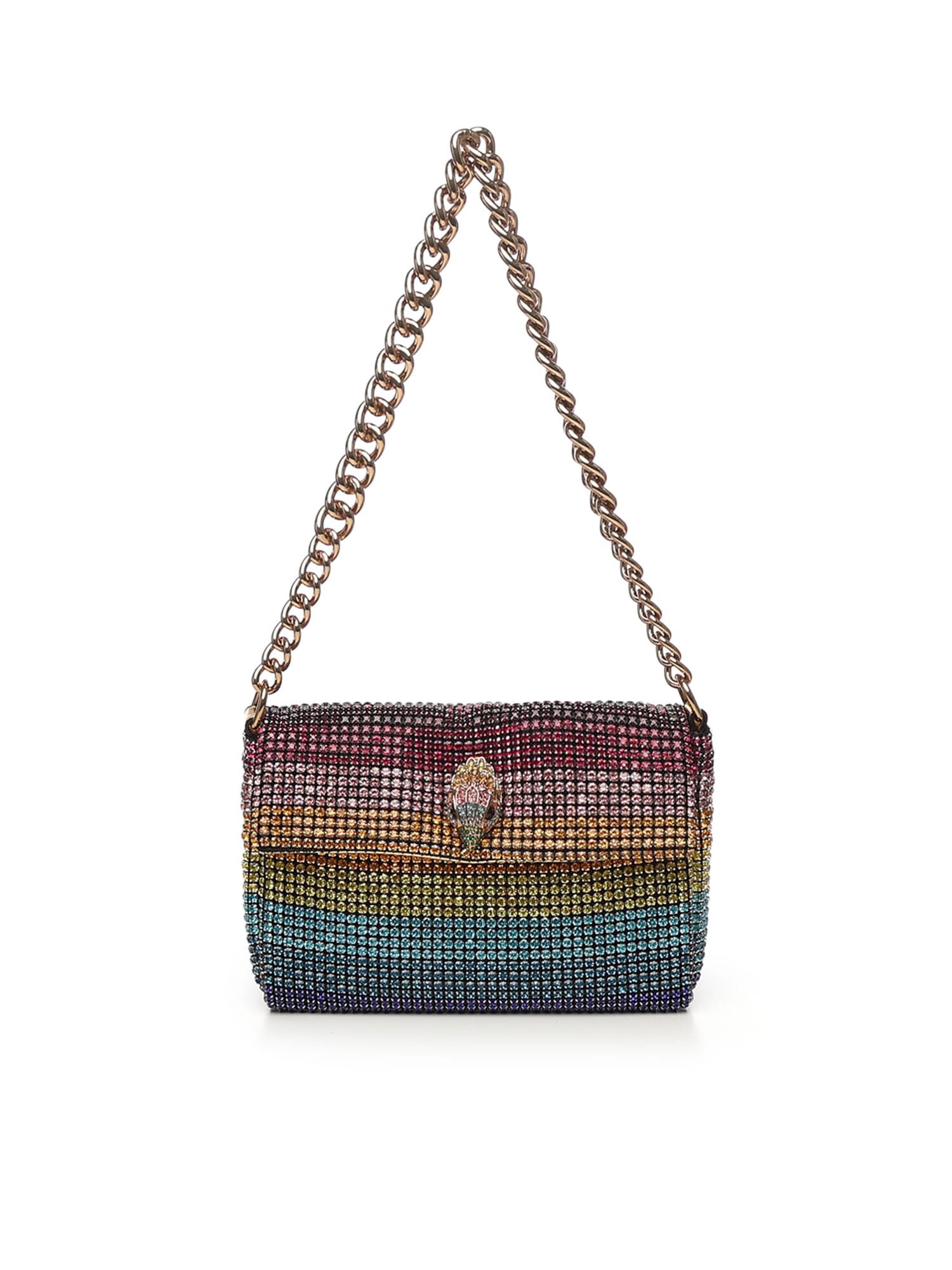 Kurt Geiger Rhinestone-embellished Chain Shoulder Bag In Multi