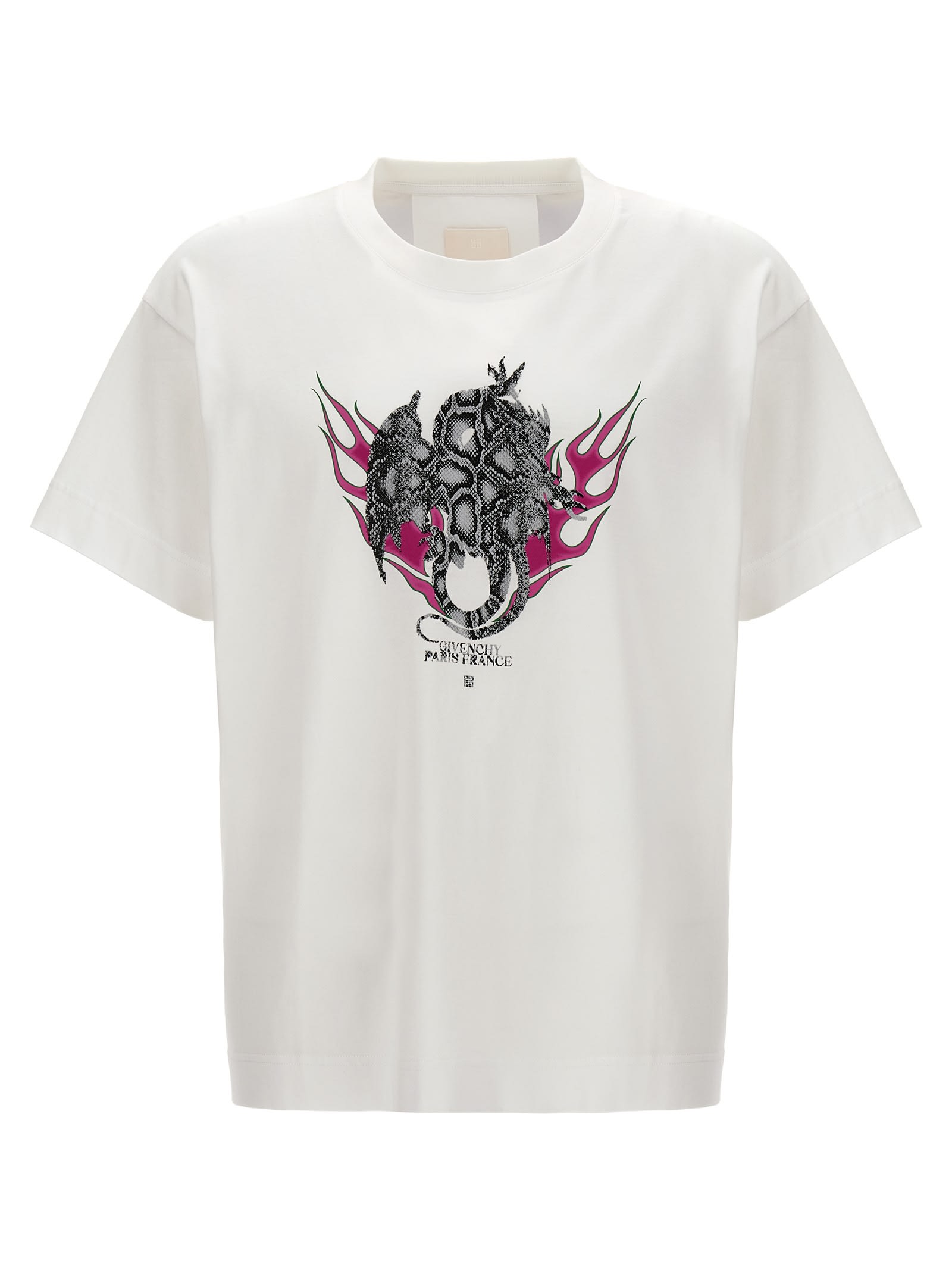 Shop Givenchy Printed T-shirt In White