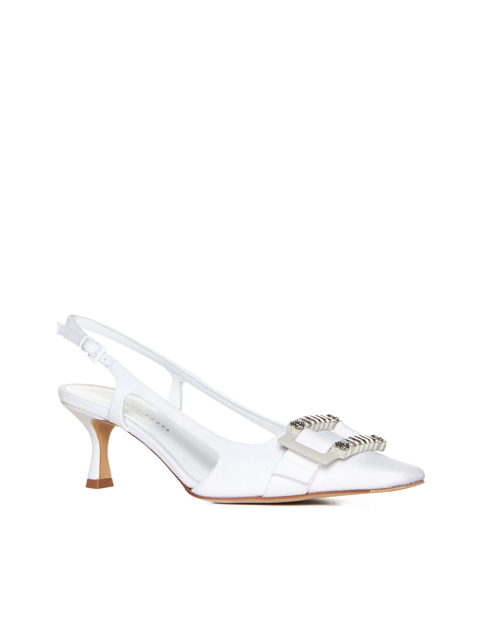 Shop Roberto Festa High-heeled Shoe In White