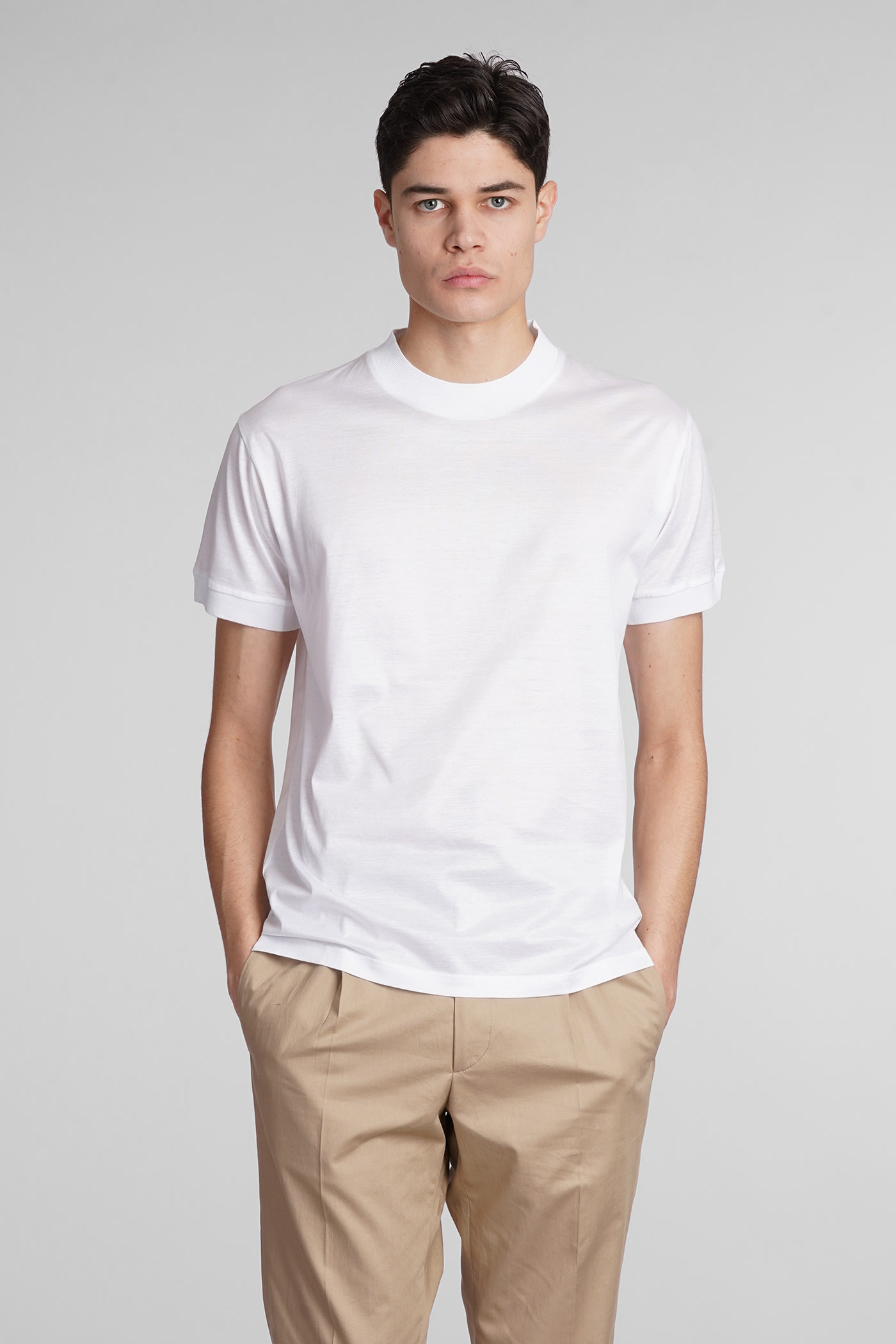 Shop Tagliatore Keys T-shirt In White Cotton