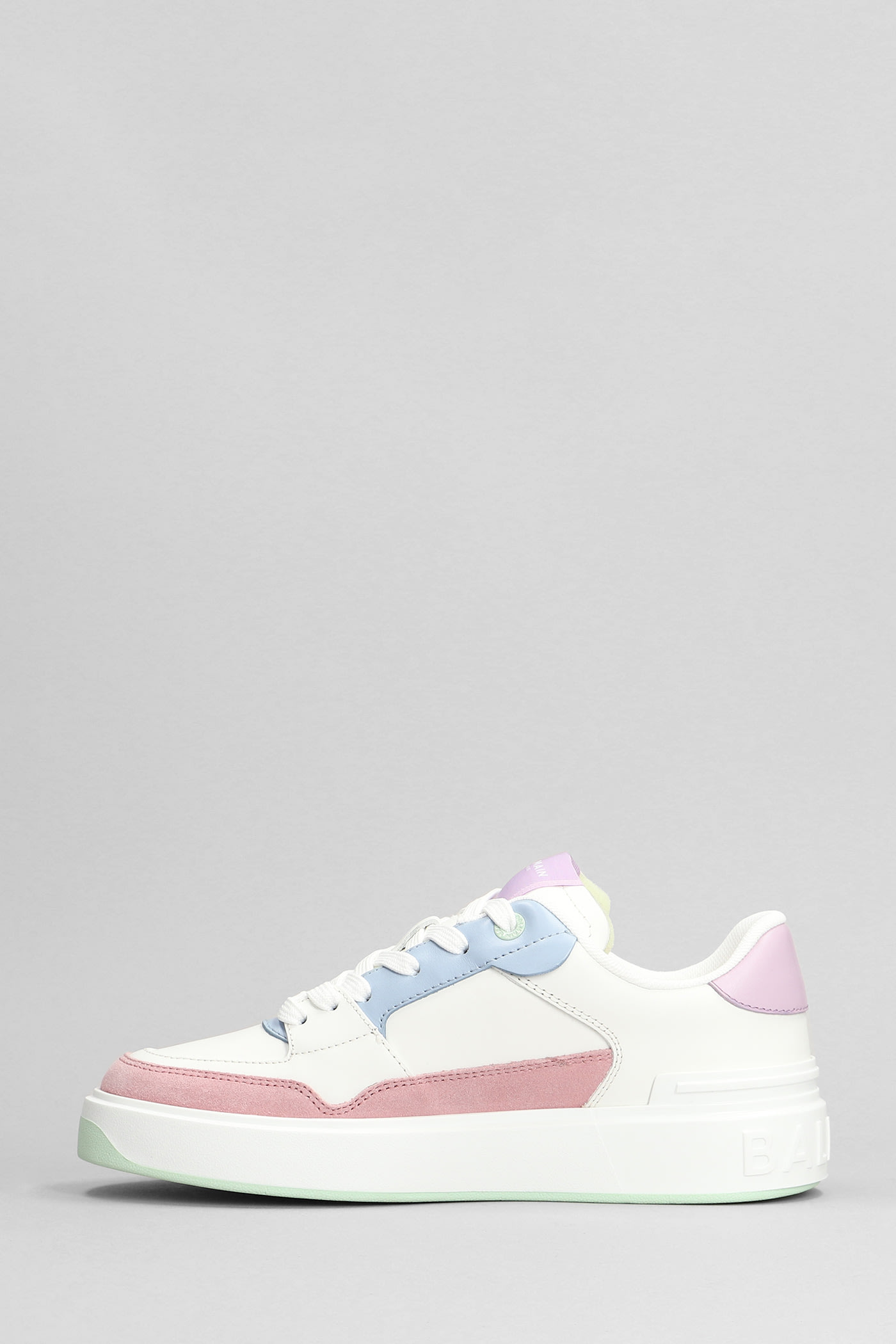 Shop Balmain B Court Sneakers In Multicolor Leather
