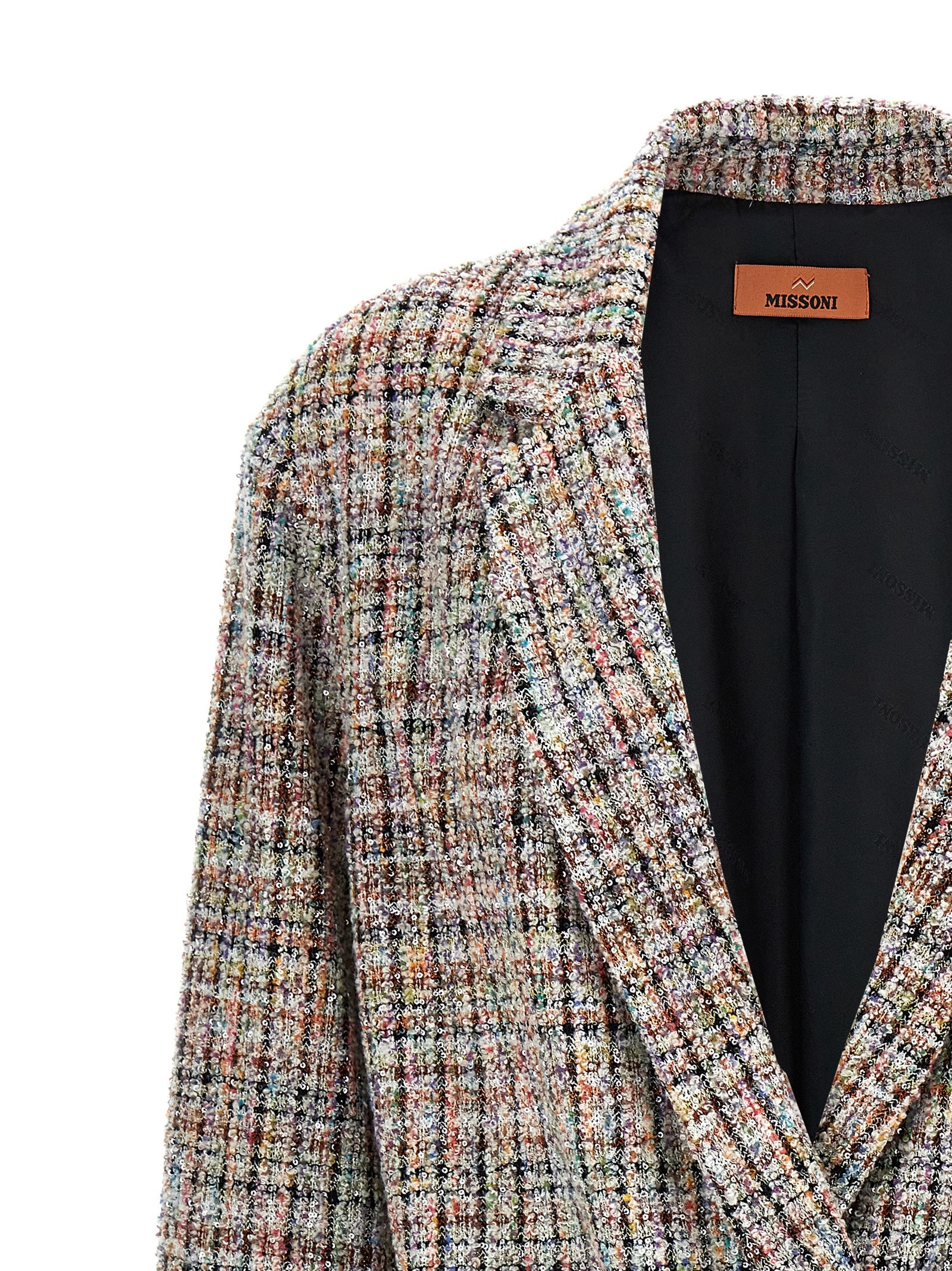 Shop Missoni Bouclè Double-breasted Blazer In Multicolor