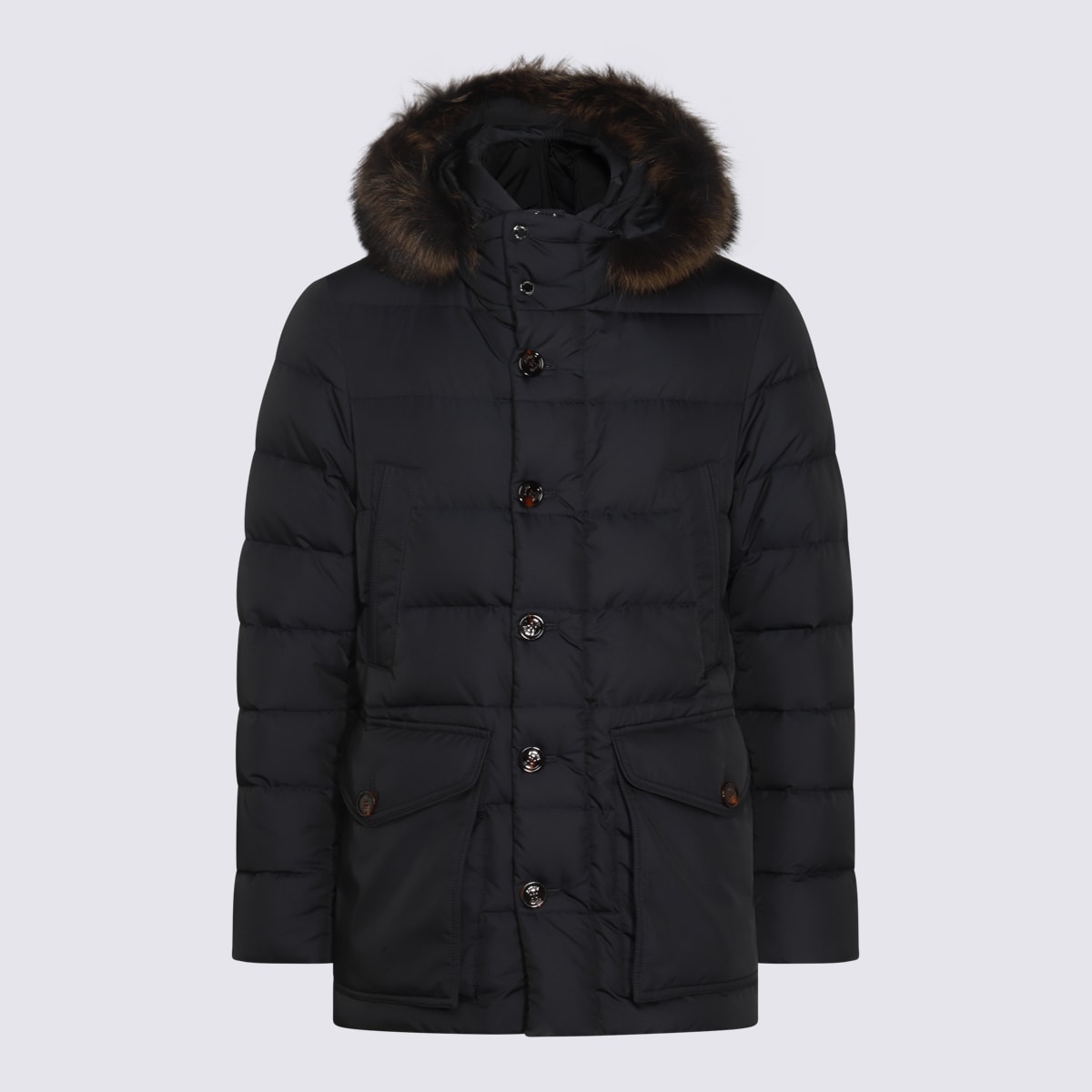 Shop Moorer Blue Down Jacket