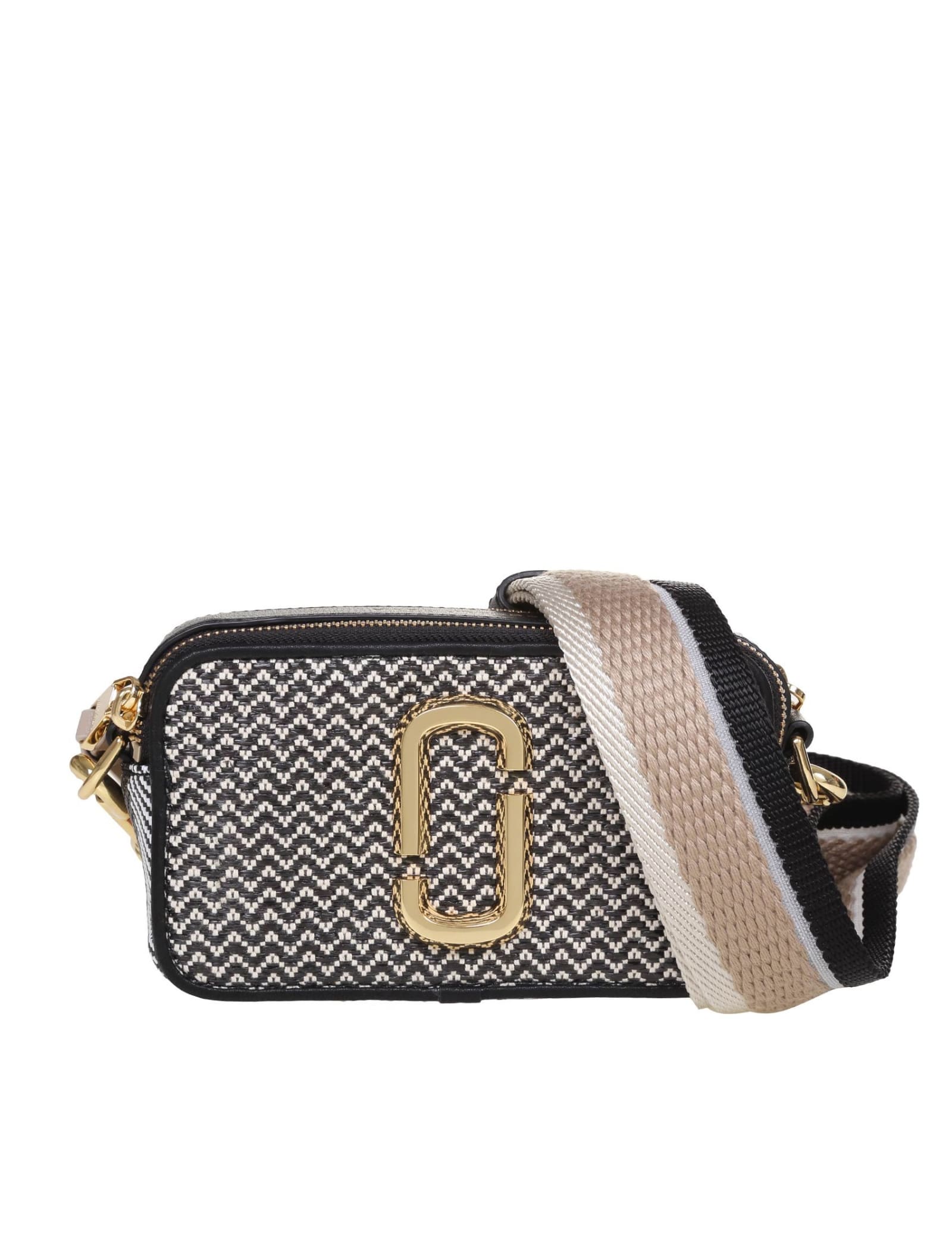 Marc Jacobs Snapshot Bag In Braided Fabric In Black | ModeSens