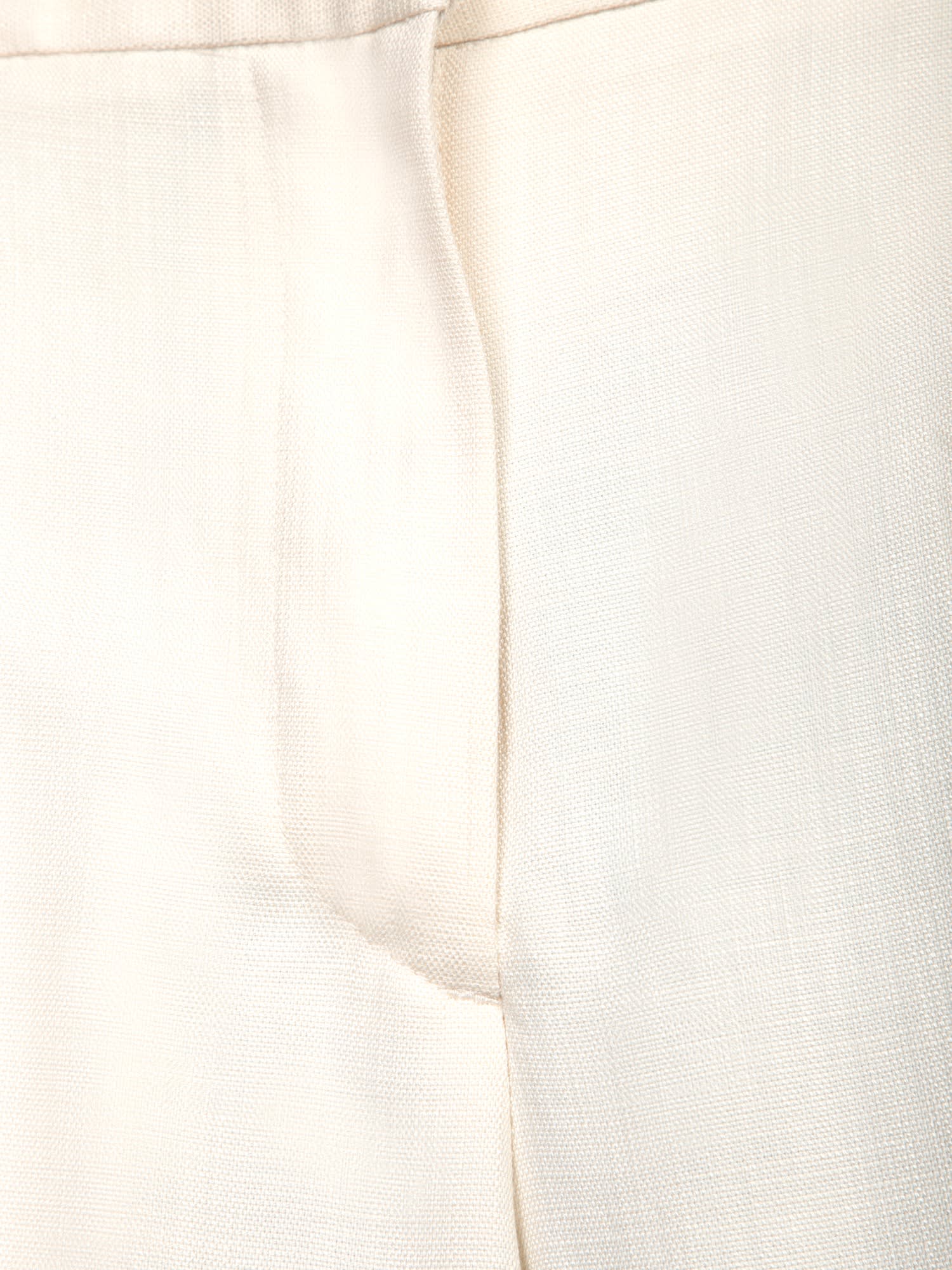 Msgm Wide-leg White Trousers With Tailored Fit In White