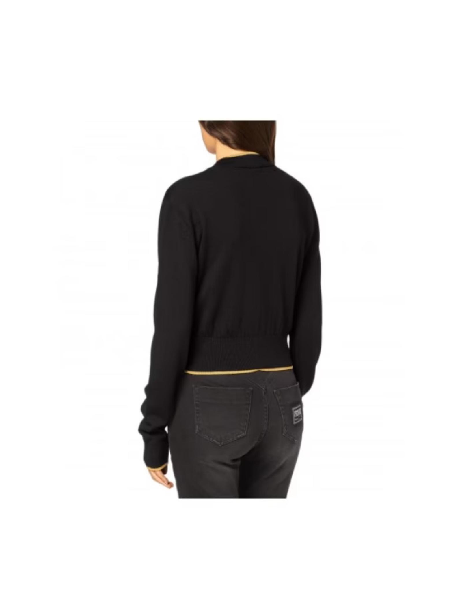 Versace Jeans Couture V-emblem Wool Jumper In Black