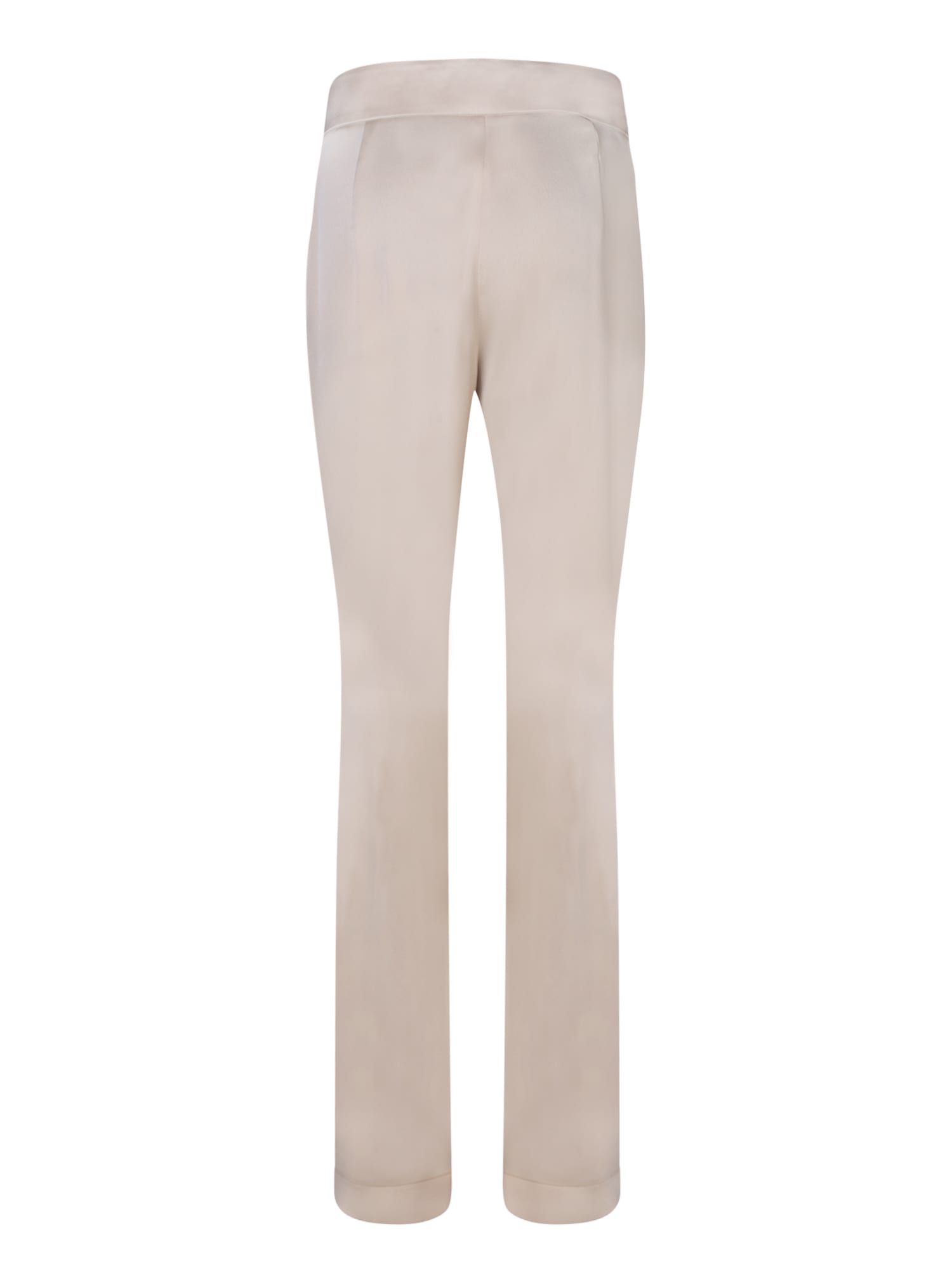 Shop Genny Satin Powder Trousers In White