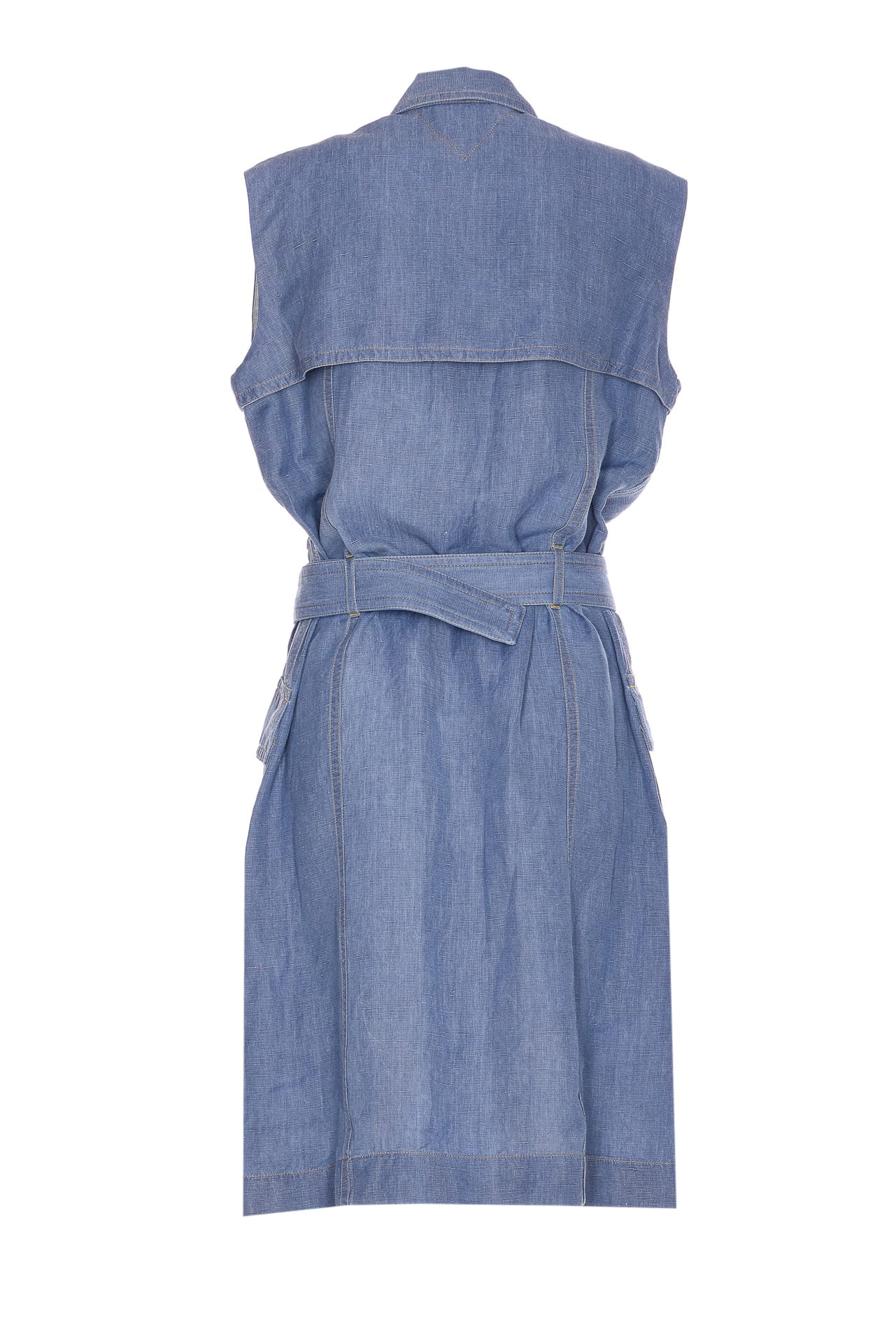Shop Bottega Veneta Denim Dress In Blue