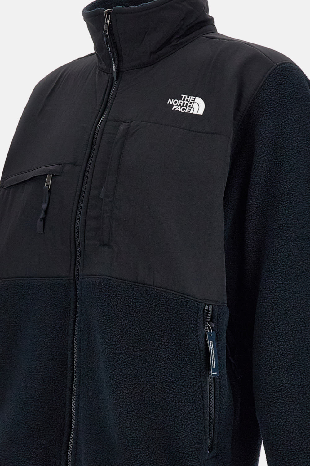 The North Face Canyonlands Stretch Fleece Standard Fit Full Zip Mock Neck Sweatshirt In Black