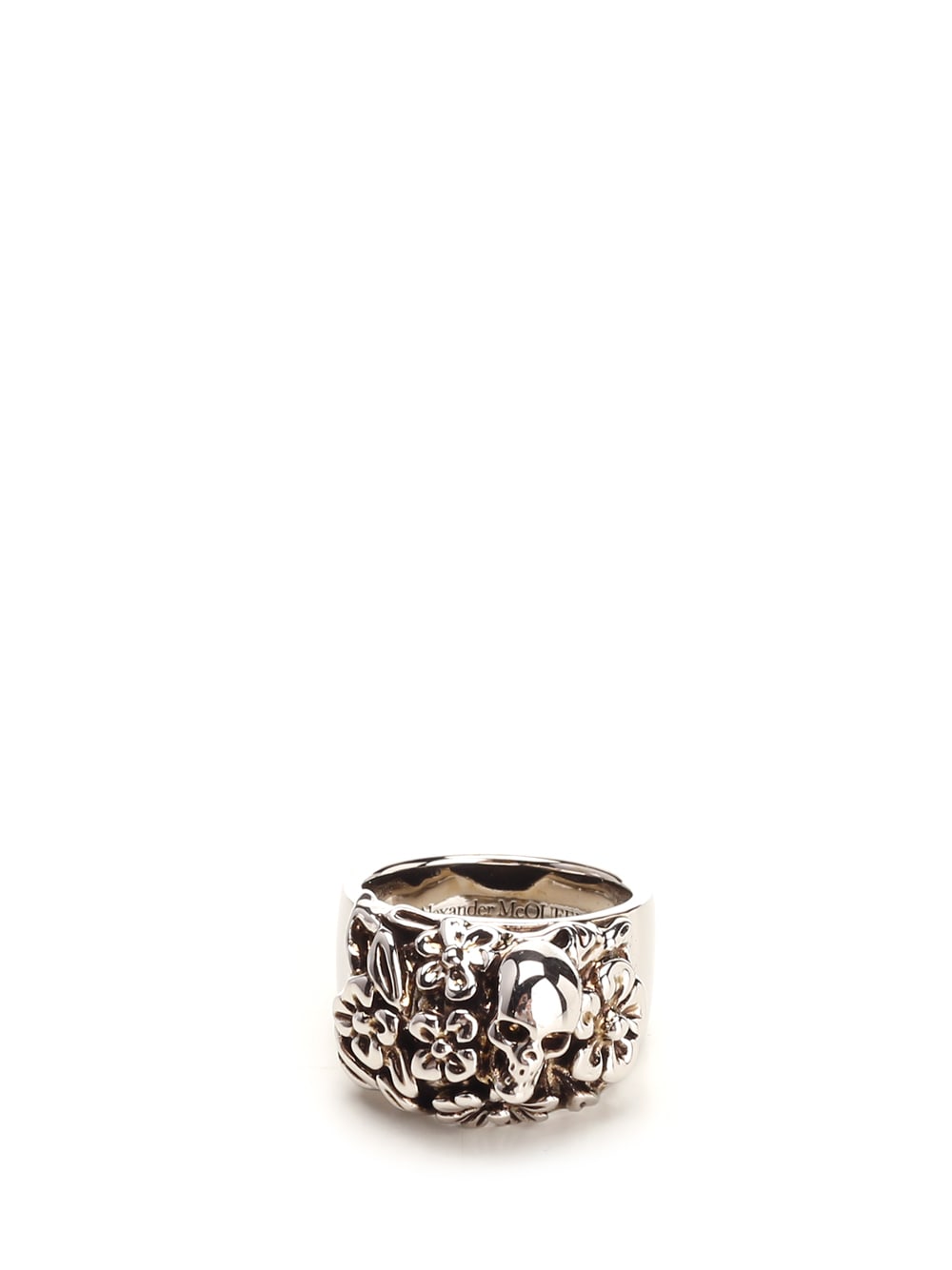 Alexander Mcqueen Band Ring In Silver