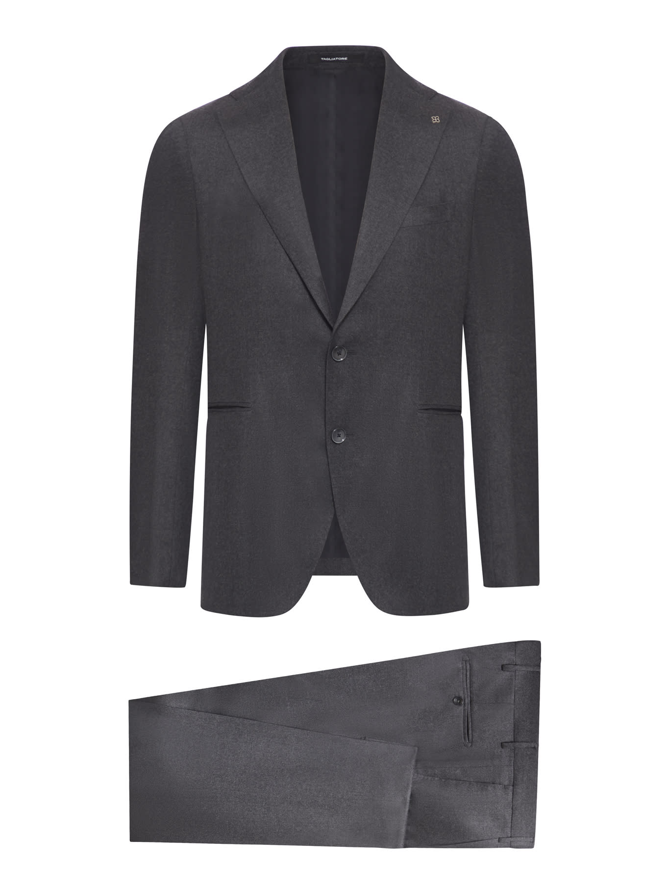 Tagliatore Tailored Wool And Silk Suit In Grey