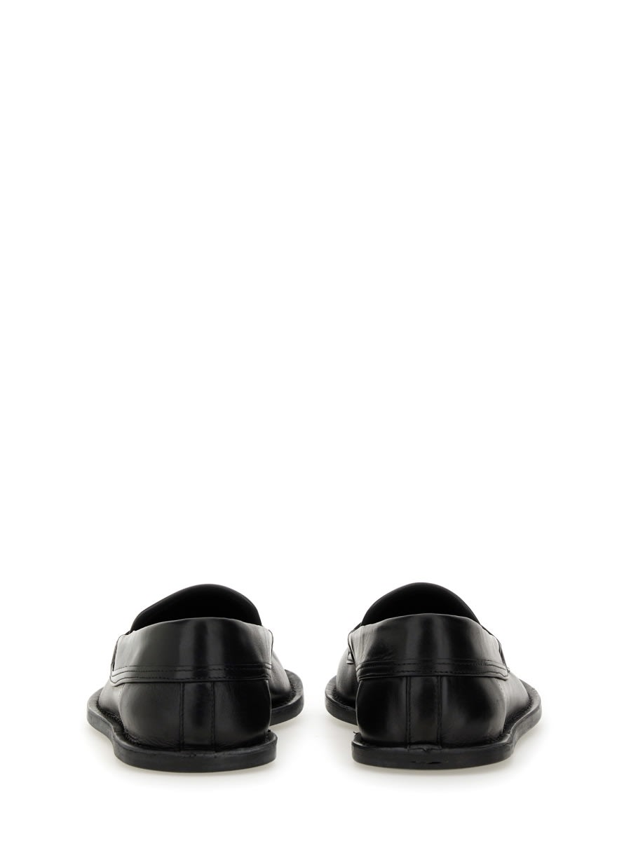Moschino Desert Penny Strap Loafers In Black