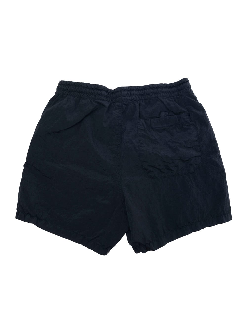 Stone Island Blue Shorts With Compass Logo Patch On The Leg In Tech Fabric Boy In Blu