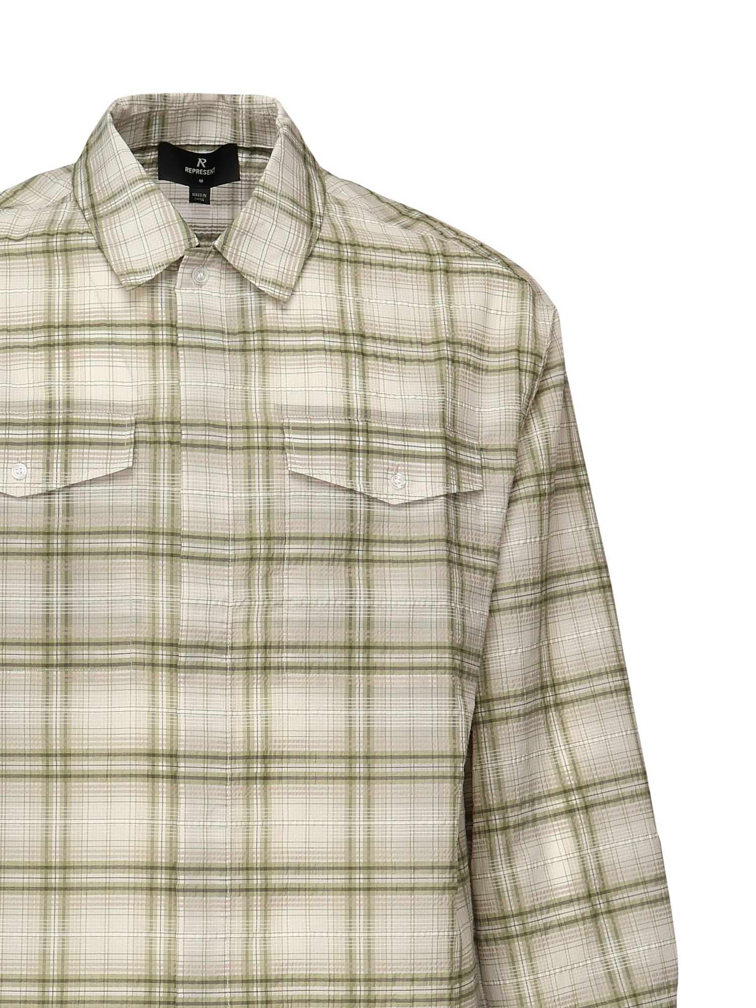 Represent Flannel Check Shirt In Green