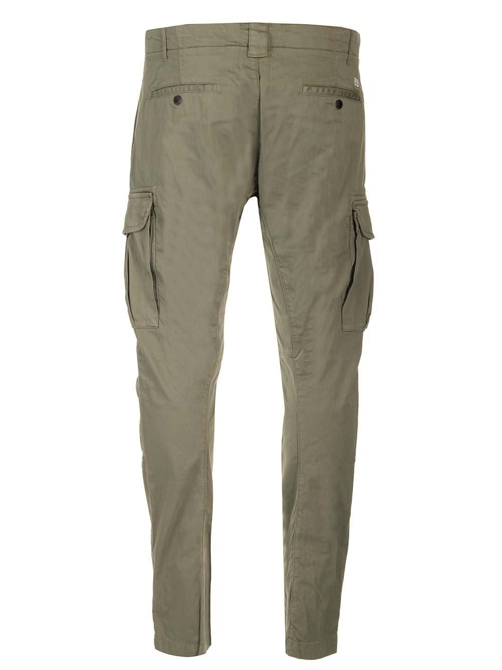 Shop C.p. Company Stretch Lens Cargo Pants In Verde Salvia