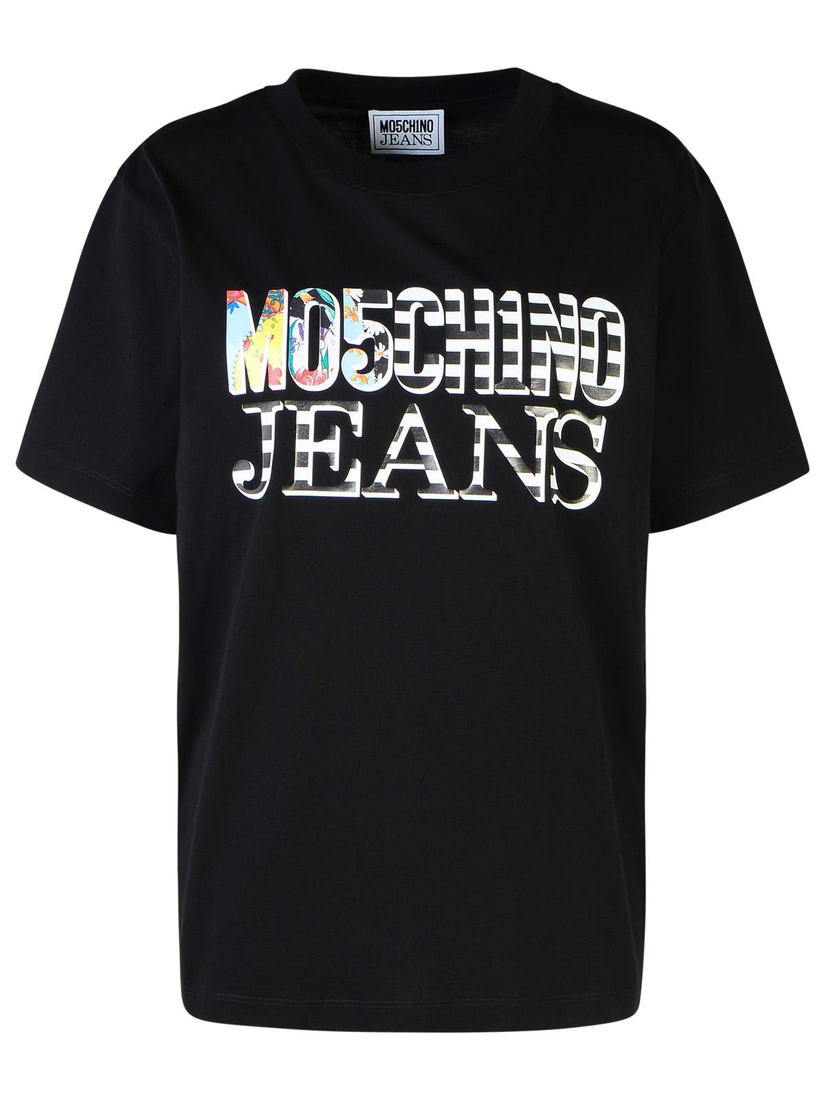Shop M05ch1n0 Jeans Black Cotton T-shirt