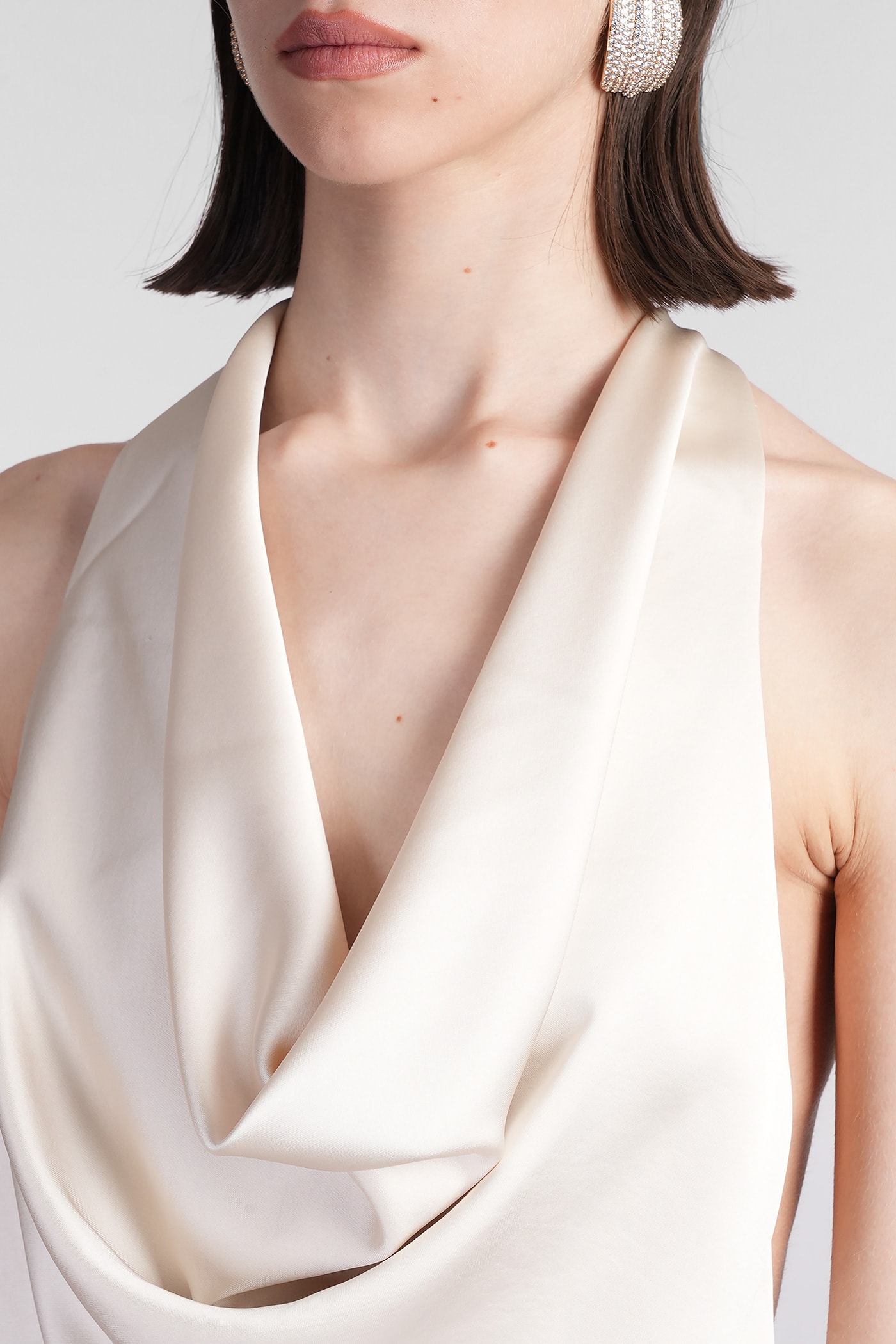The Andamane Verushka Top Topwear In Beige Polyester In Beige