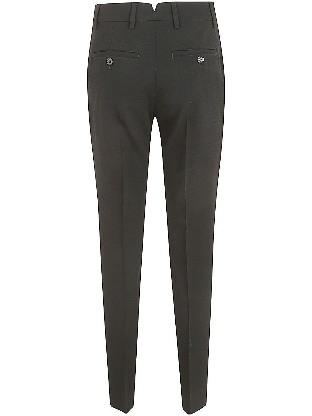 Ami Alexandre Mattiussi Paris Mid-rise Crepe Tapered-leg Trousers In Black