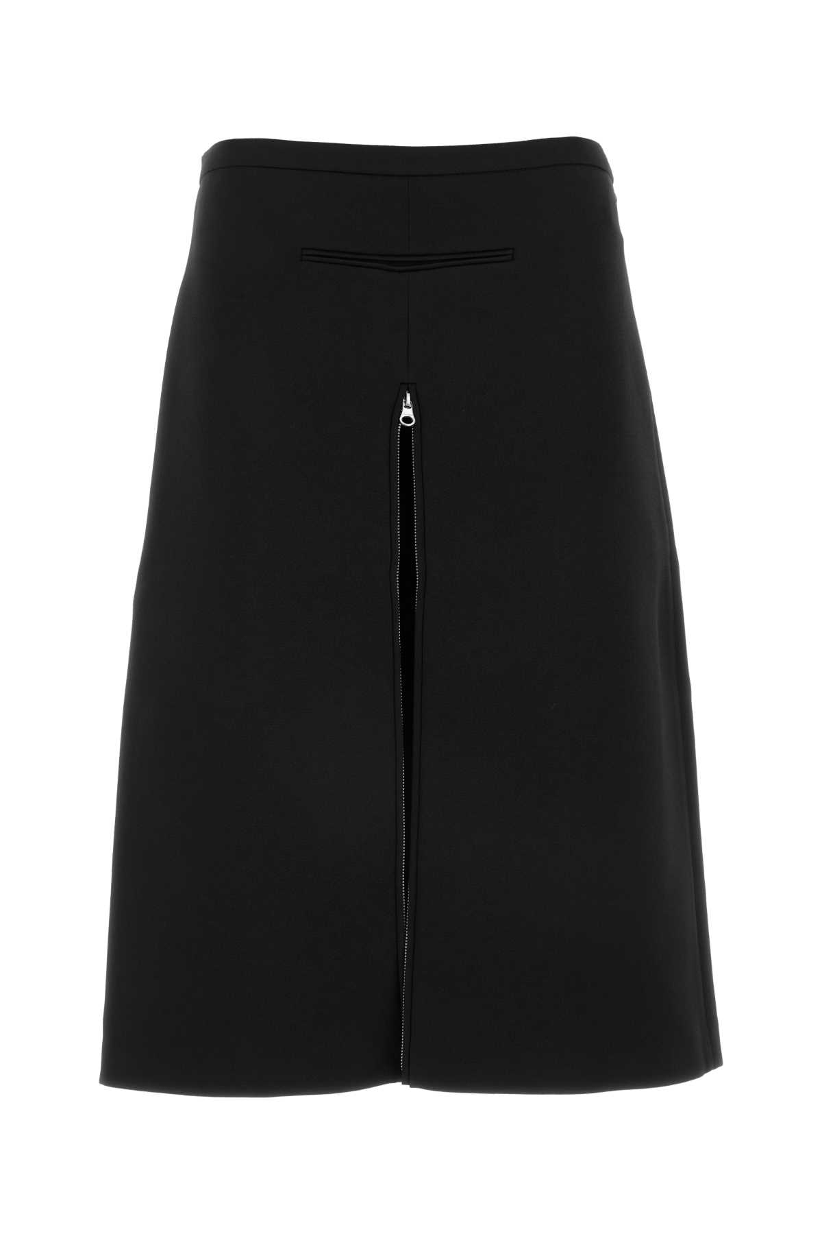 Courrèges Black Twill Skirt