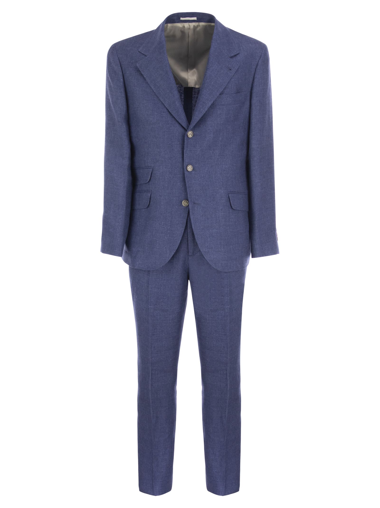 BRUNELLO CUCINELLI LINEN, WOOL AND SILK LEISURE SUIT