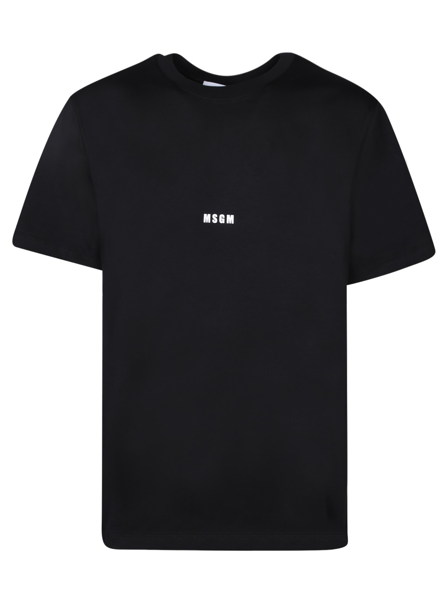 Shop Msgm Micro Logo Black T-shirt
