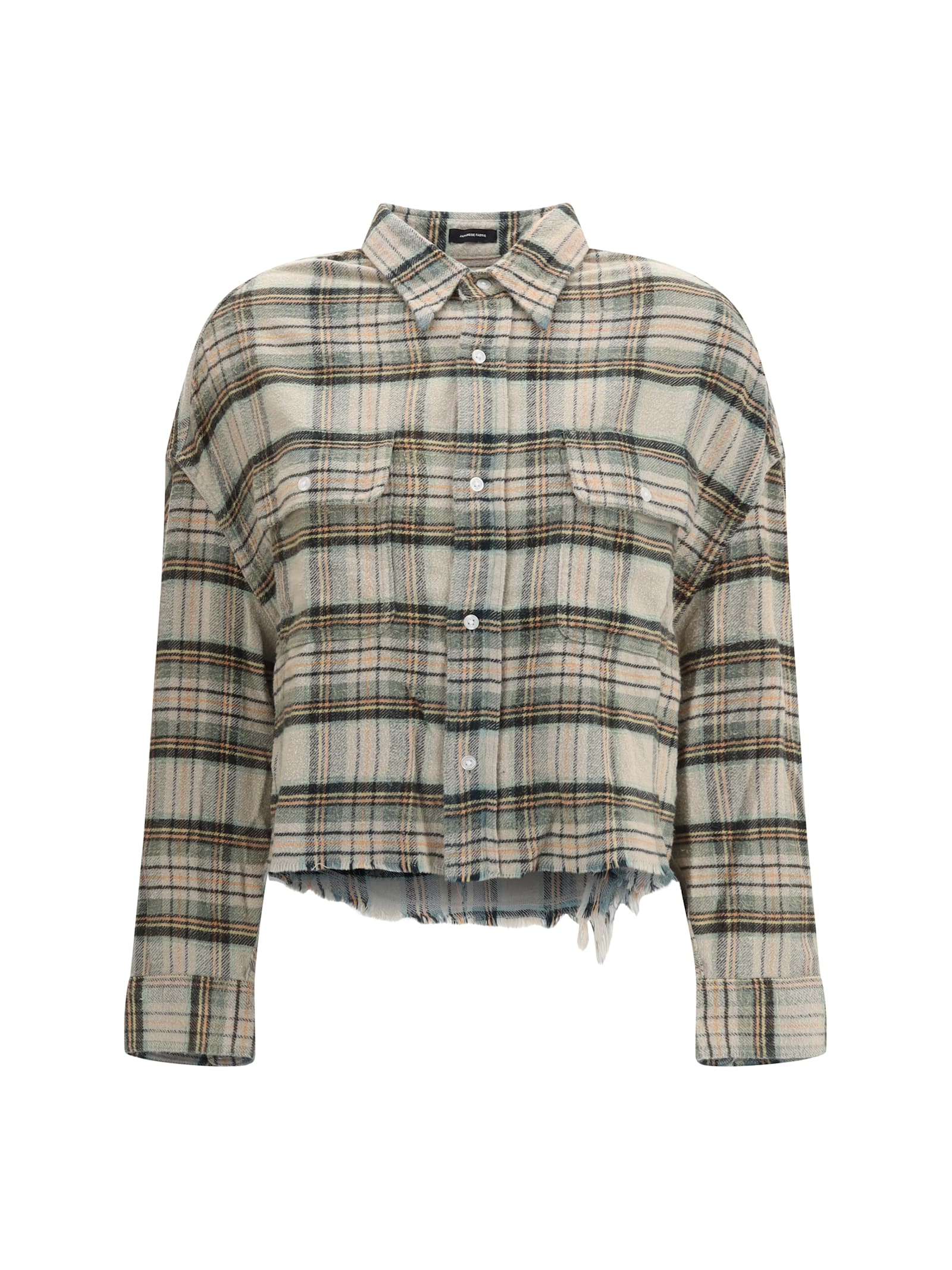 Plaid Shirt With Frayed Hem