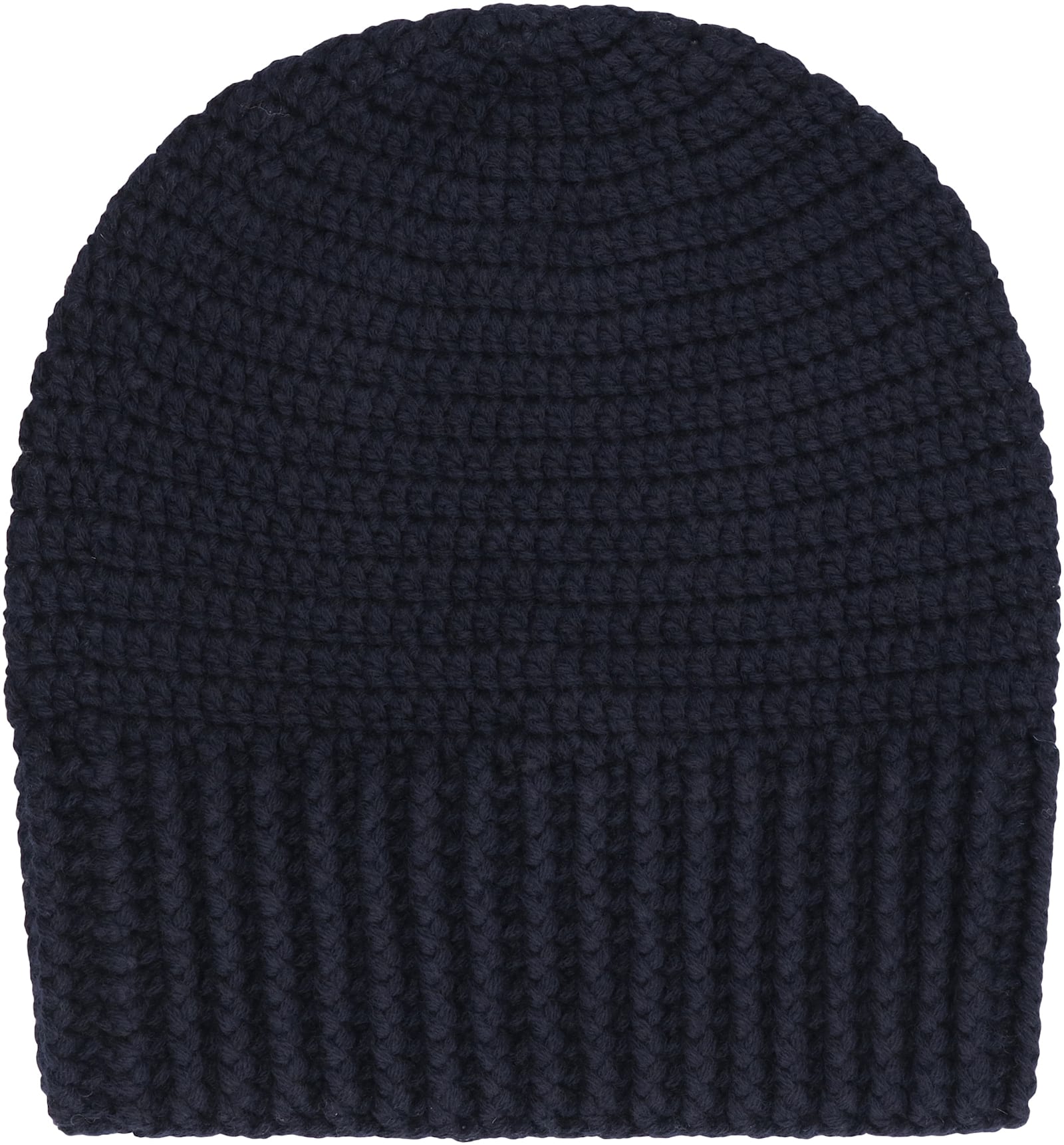 Malo Crochet-knit Beanie In Black