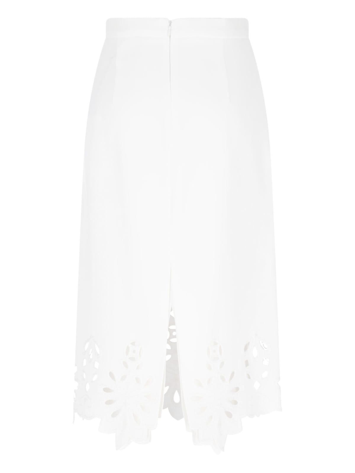 Shop Ermanno Scervino Sangallo Midi Skirt In White