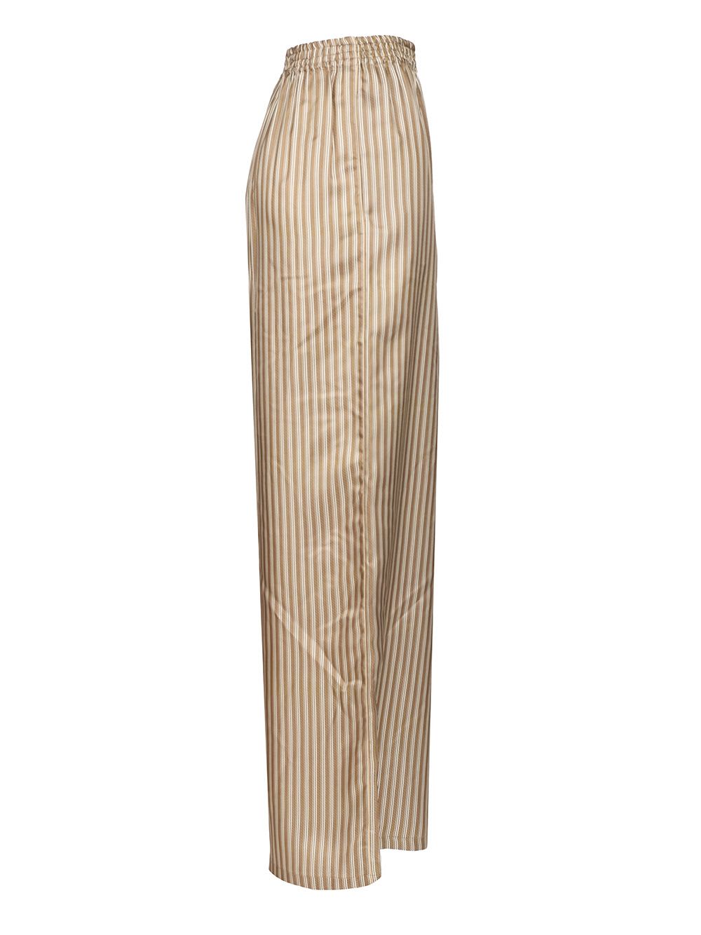 Max Mara Elastic Waist Casual Pants In Brown