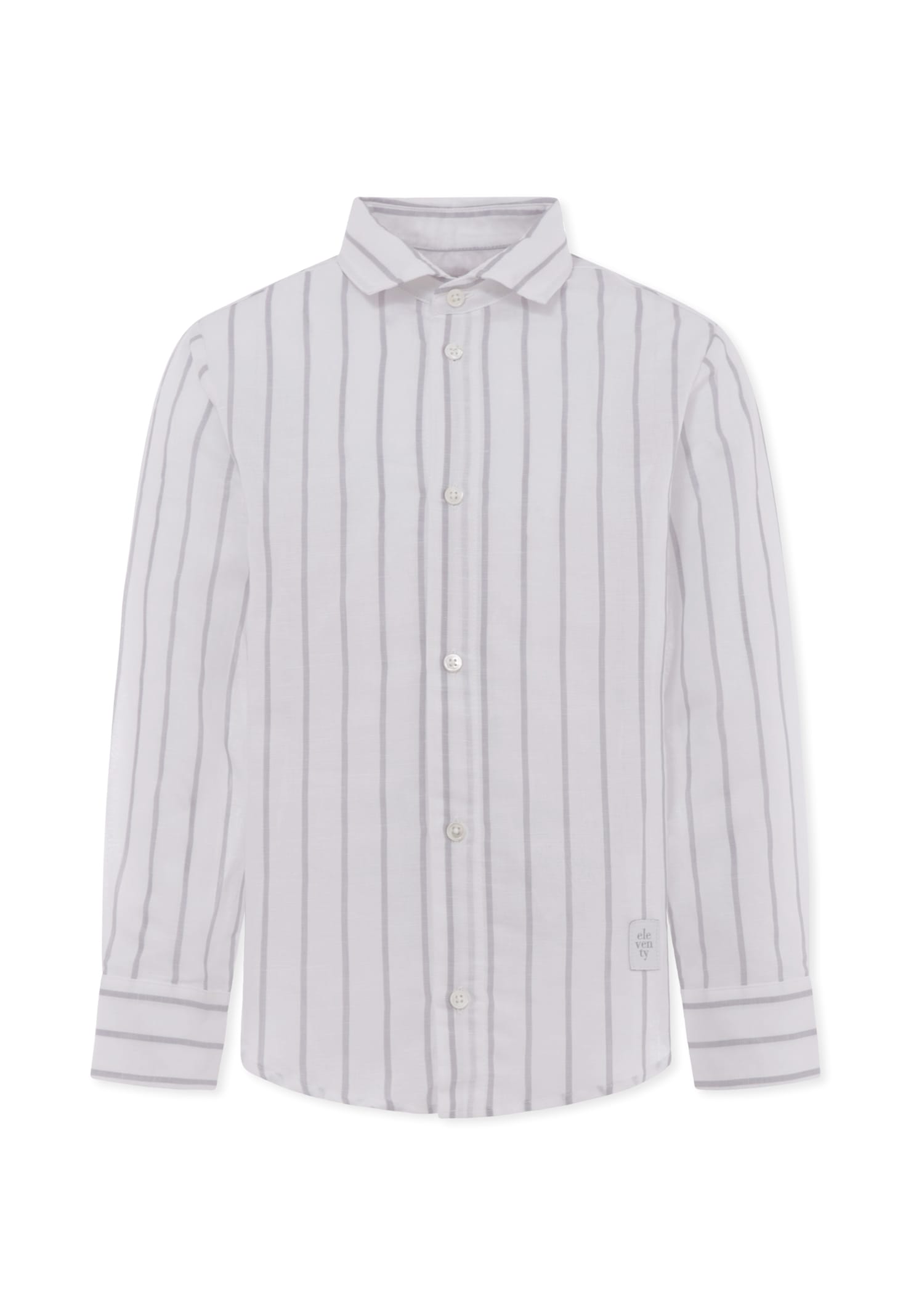 Eleventy Kids' Light Blue Shirt For Boy With Logo
