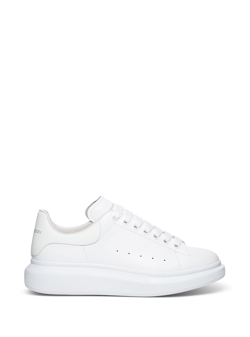 Alexander McQueen Oversize Sneakers In White Leather With Logo