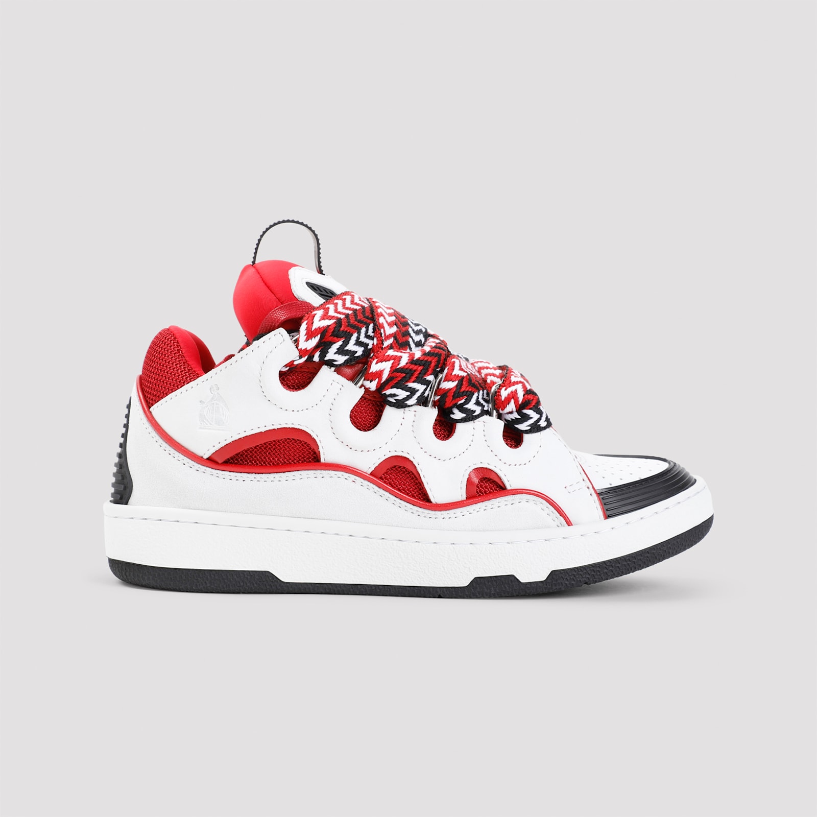 Shop Lanvin Curb Sneakers In Red White