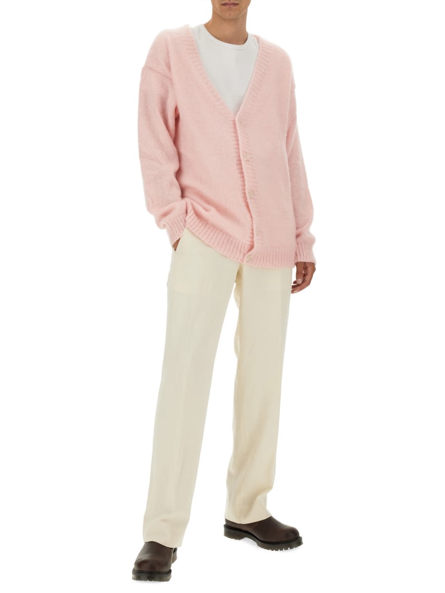 Shop Family First Milano Mohair Cardigan In Pink