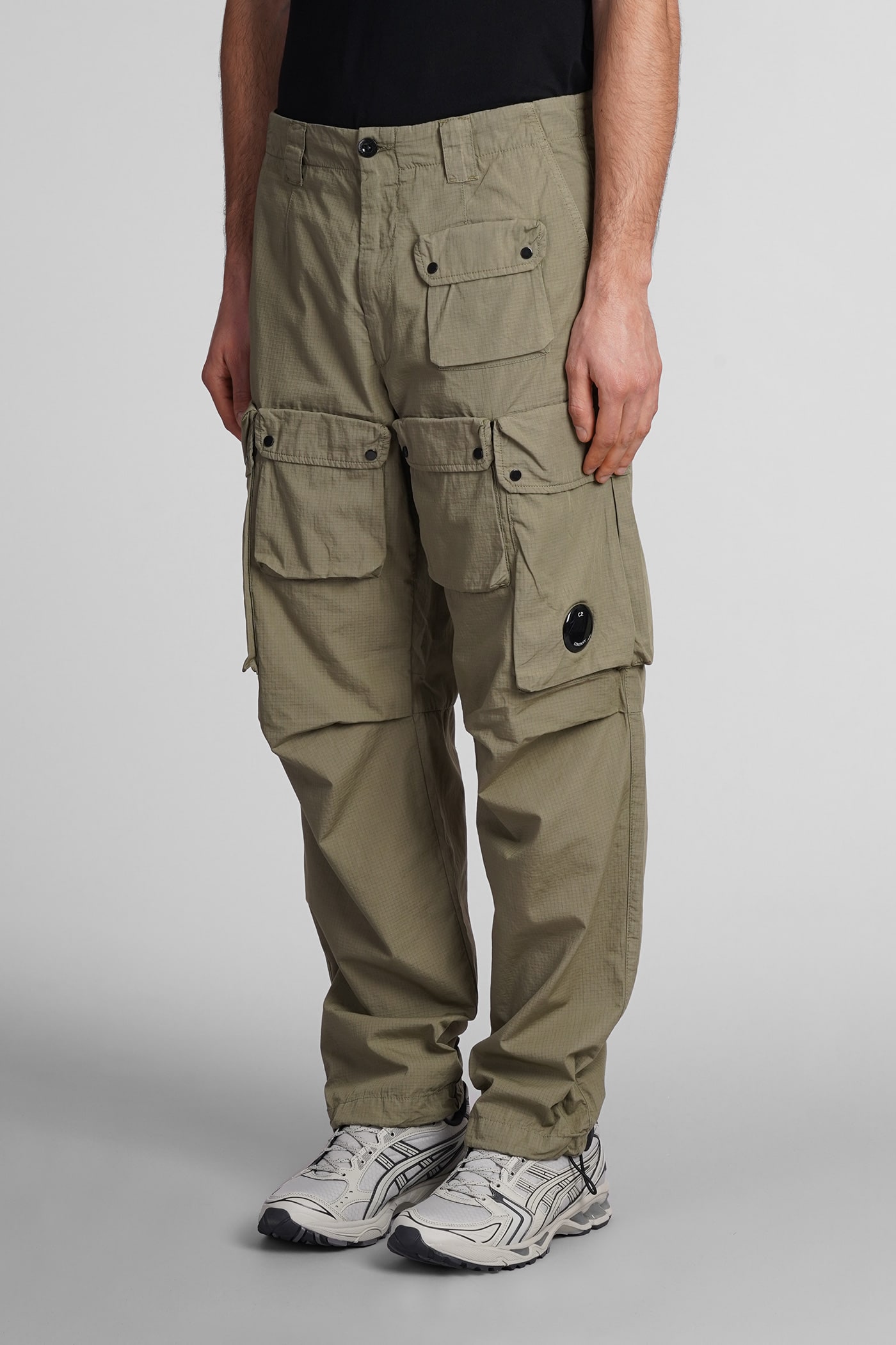 Shop C.p. Company Rip Stop Pants In Green Cotton